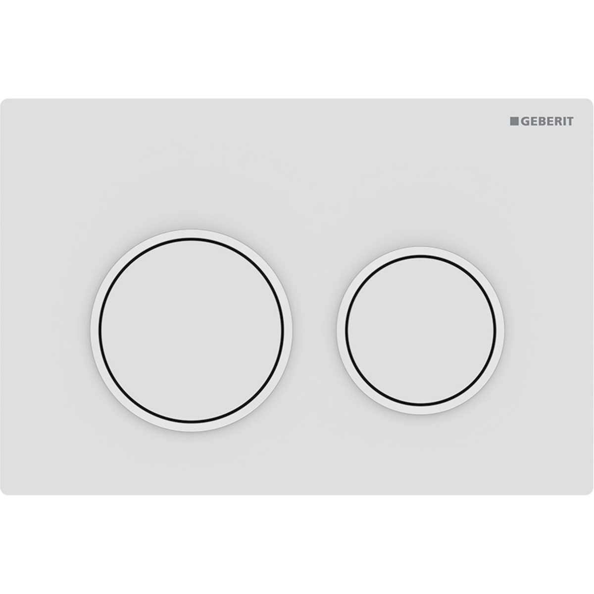 Geberit Omega20 bedieningsplaat 2- toets round matwit - wit - matwit 115.085.01.1