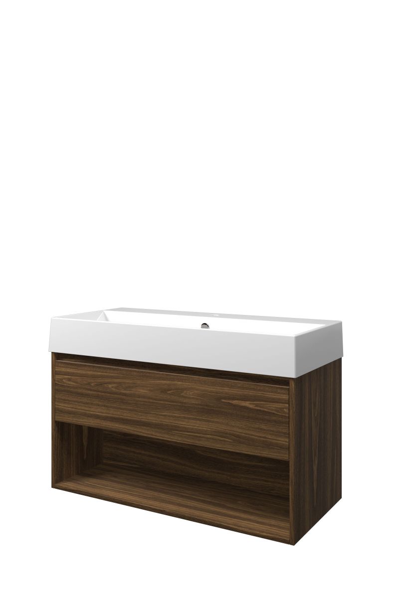 Proline set porselein Loft wast. met 1 krgt. en onderk. met schap 1815353 Cabana oak/Glans wit H620xB1000xD460