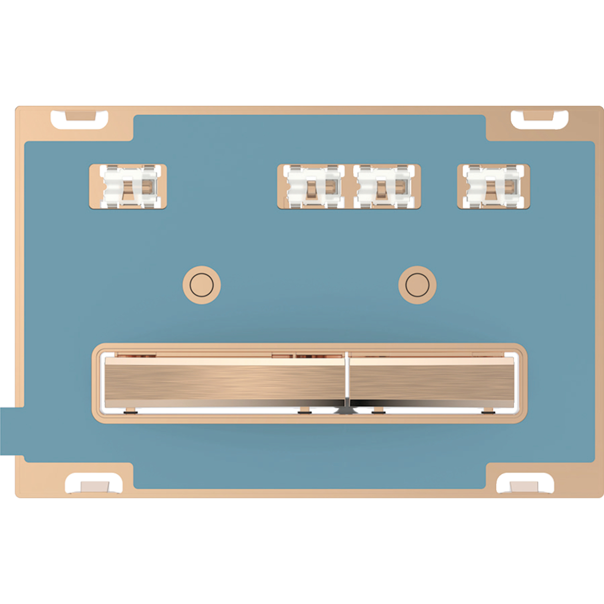 Geberit Sigma50 bedieningsplaat 2- toets square roodgoud - klant specifiek 115.670.00.2