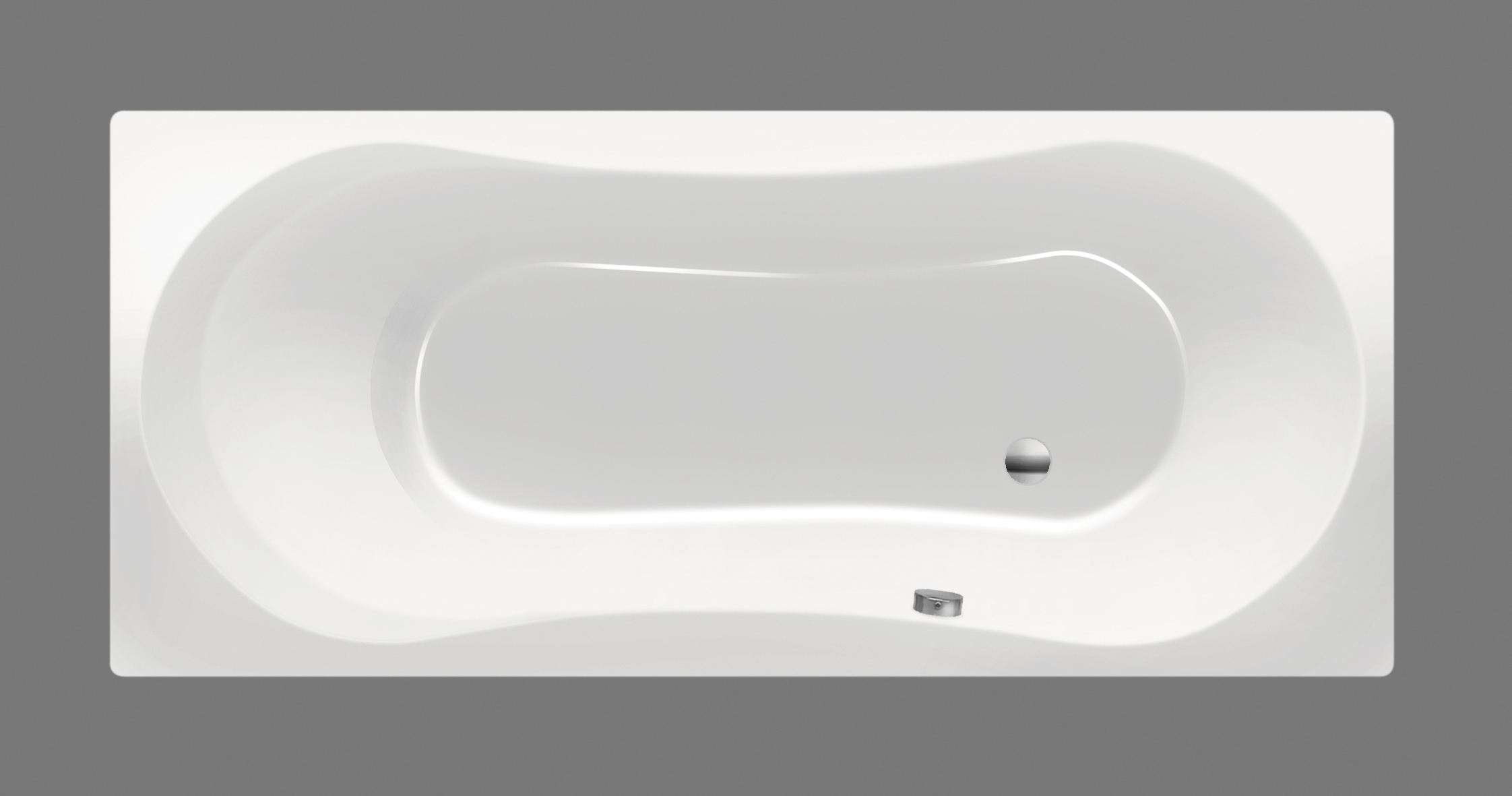 Xenz Dominica Bad enkel acryl 170x75x45 Wit