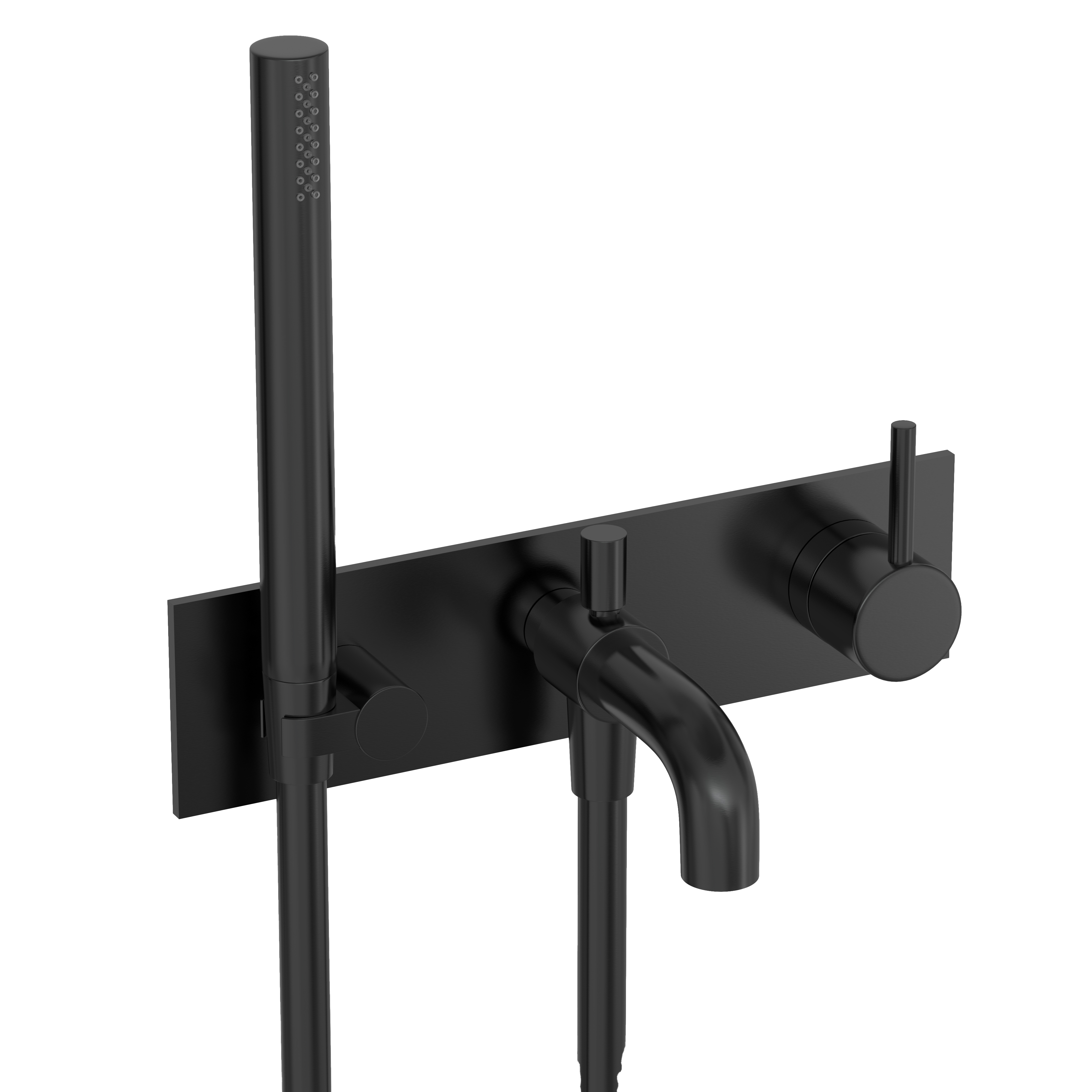 Hotbath Cobber afbouwdeel inbouw douche/badmengkraan CB126EXTMBP Geborsteld zwart PVD