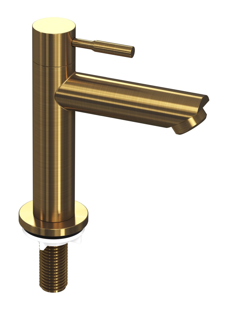 INK fonteinkraan koudwater staand laag model 9902093 Brushed mat goud