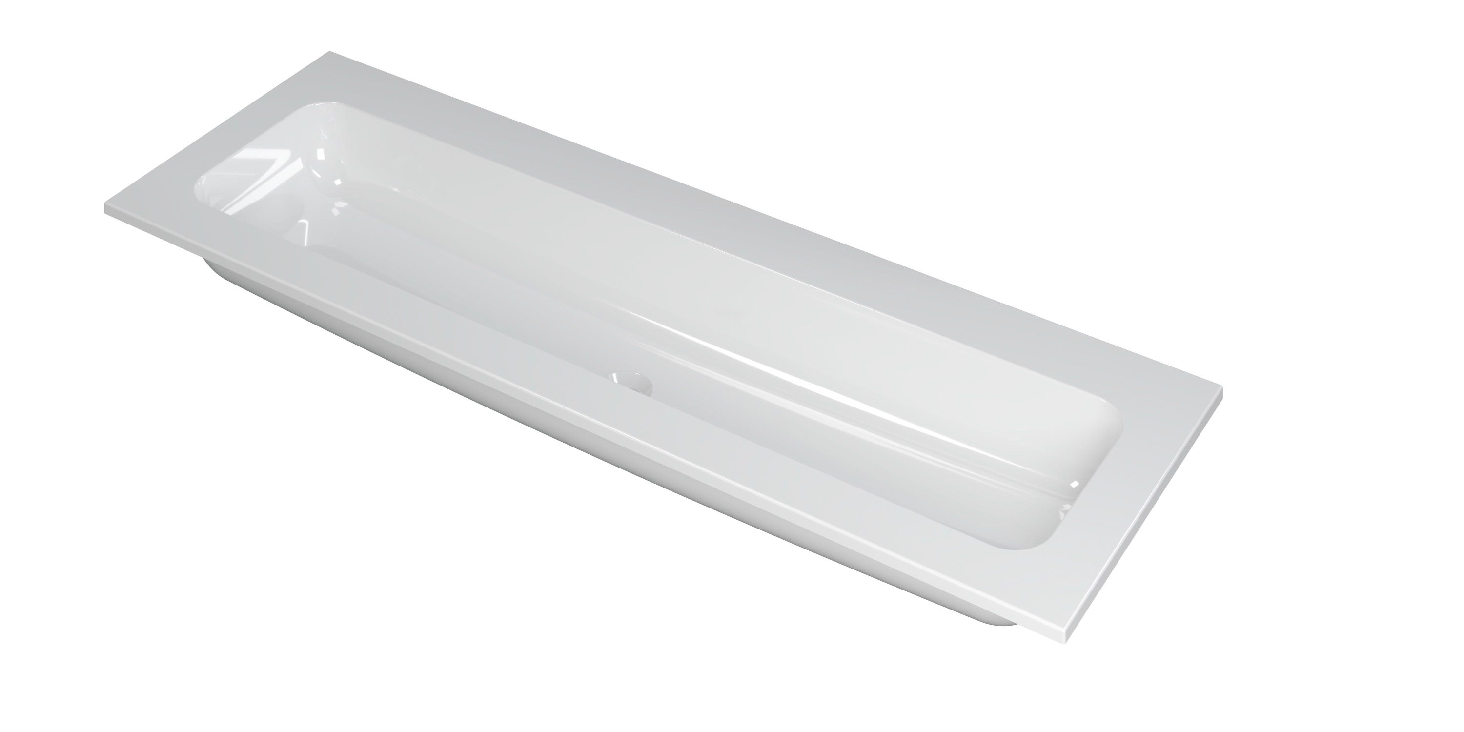 INK Faktor wast. polystone centraal z. krgt. 3407030 Glans wit H15xB1400xD450