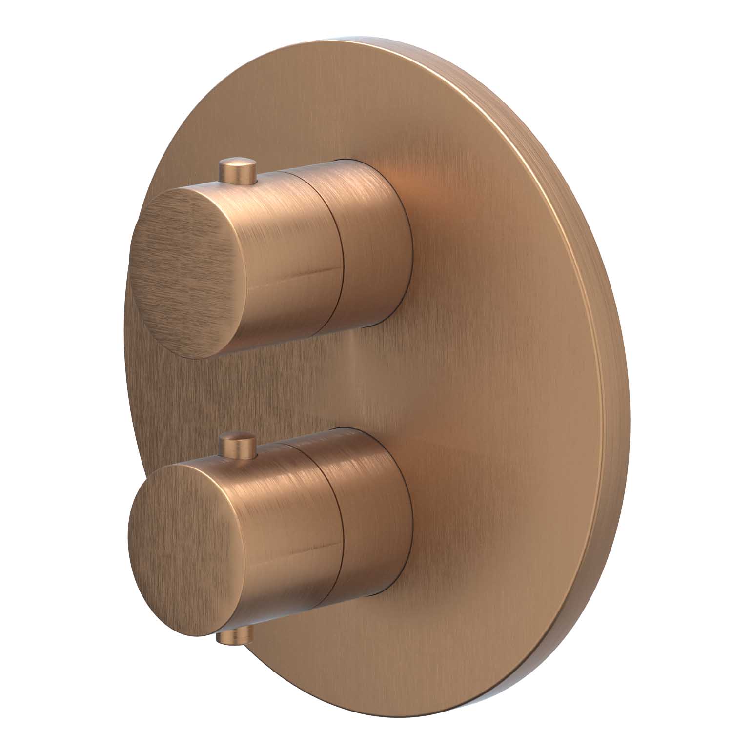 IVY Bond Afbouwdeel inbouwthermostaat met 2-weg stop-omstel 6201155 gebr. mat koper PVD