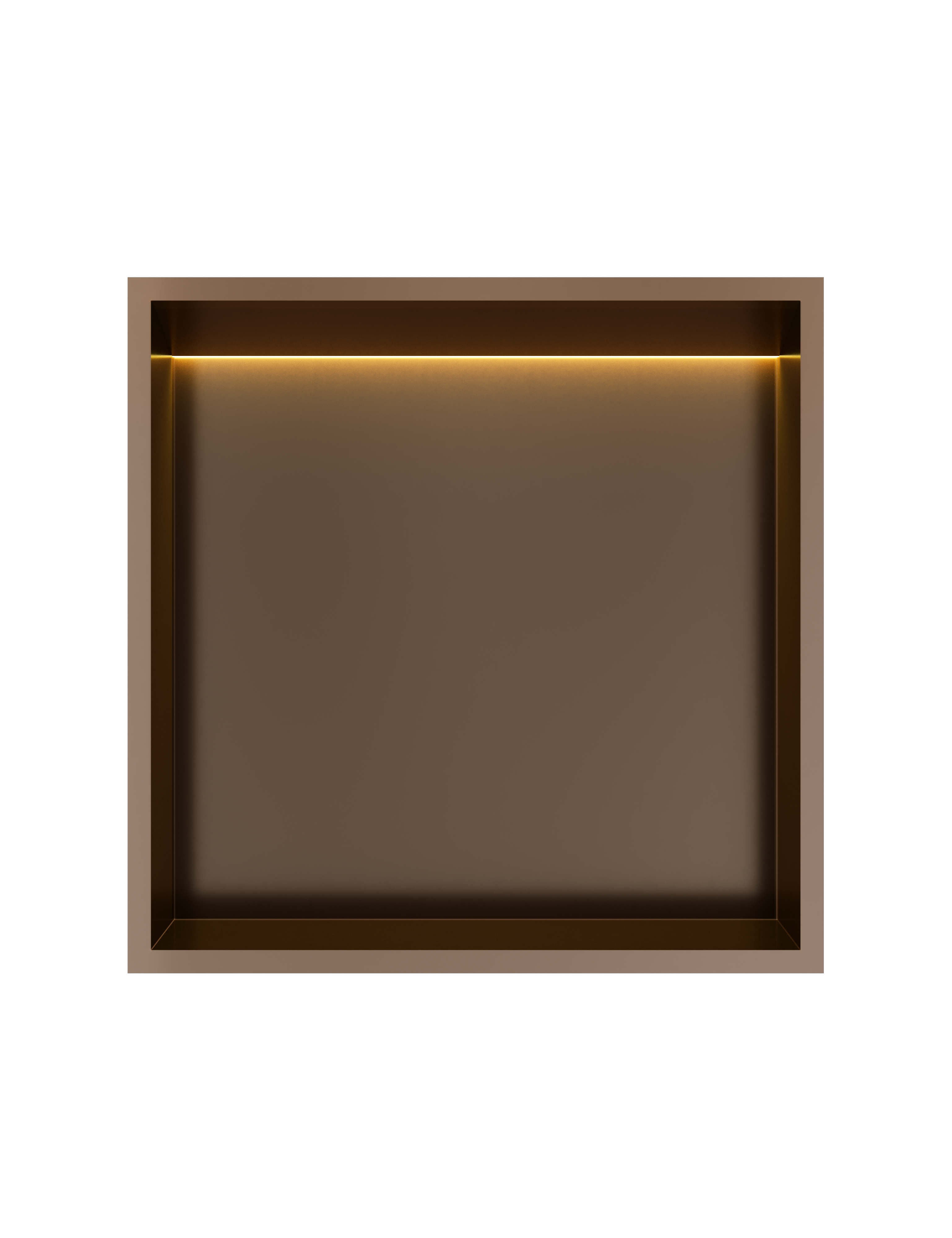 Hotbath More inbouwbox of inbouwnis 30x30x10cm with LED IP44 BOX030LTB Tuscan bronze