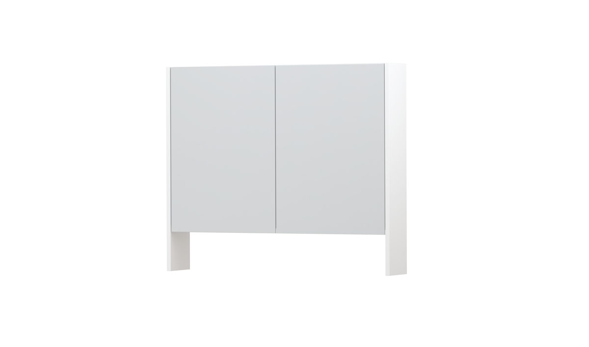 INK SPK3 spiegelkast m. dubbel gesp. 2 deuren icm open planchet en stop/schak. 1110151 m. wit H740xB900xD140