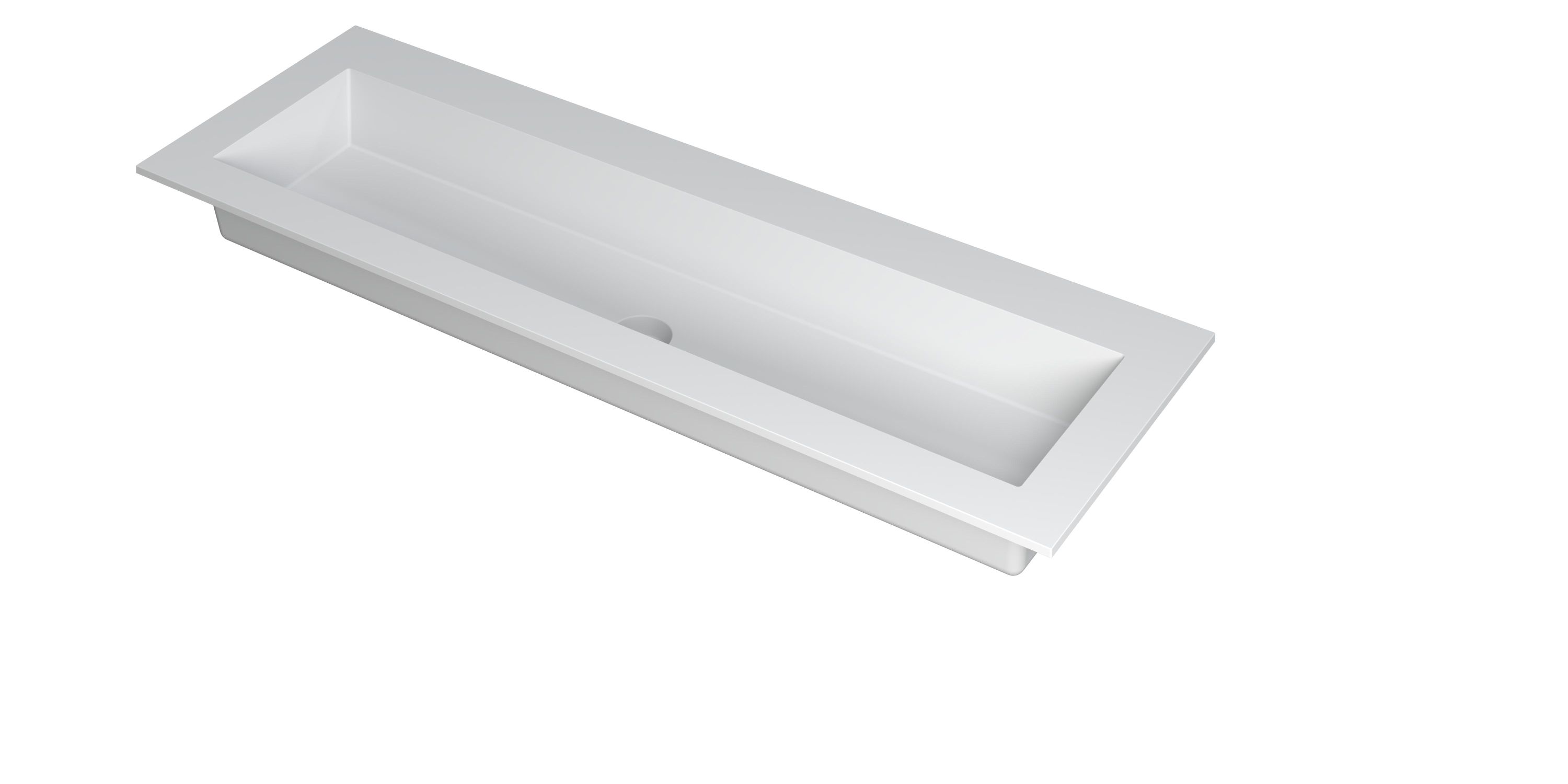 INK Kraft wastafel enkele bak z. krgt 3417281 m. wit H10xB1400xD450