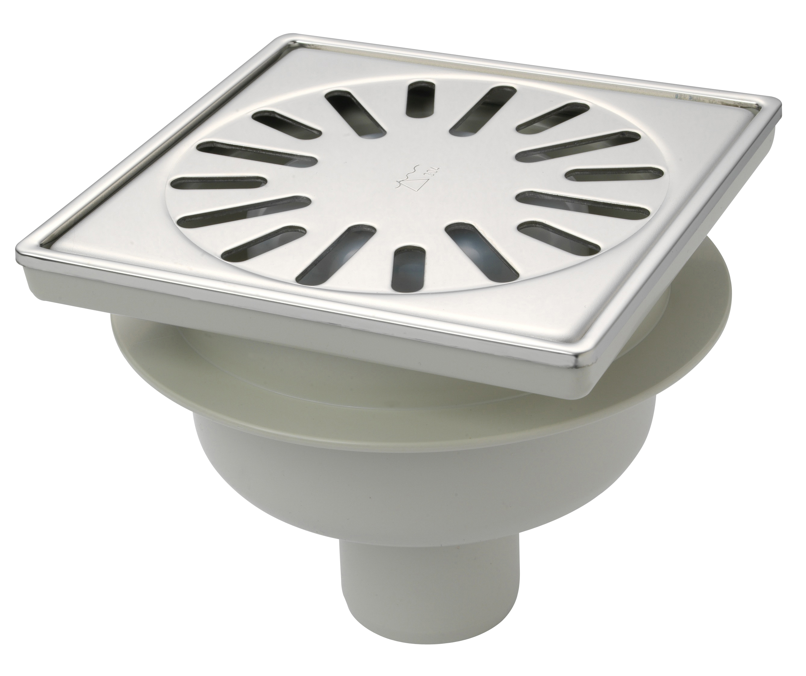 Aquaberg ABS put m/RVS look rooster onder uitlaat 4215R 15x15cm