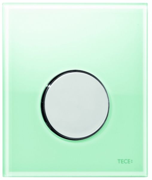 TECEloop urinoir bedieningsplaat 9242662  -  Glas mintgroen toets RVS geborsteld