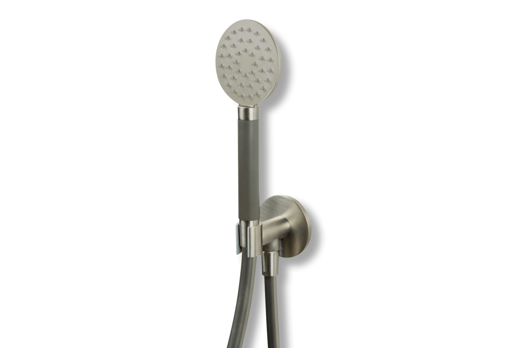 Lagoo Garda handd.houder met wanduitlaat handd. rond en doucheslang 150 cm G2242BN Brushed Nickel