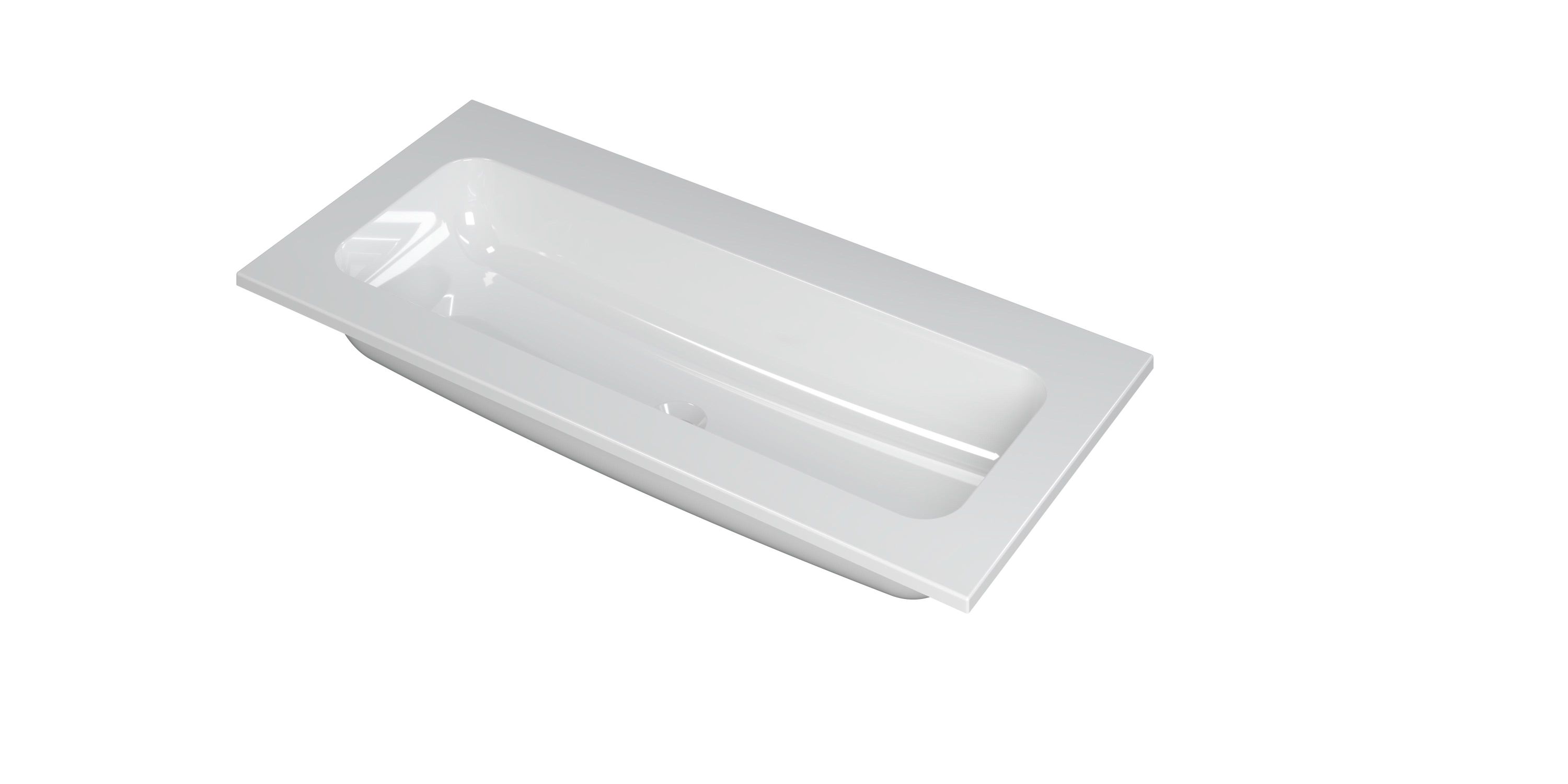 INK Faktor wast. polystone centraal z. krgt. 3407010 Glans wit H15xB1000xD450