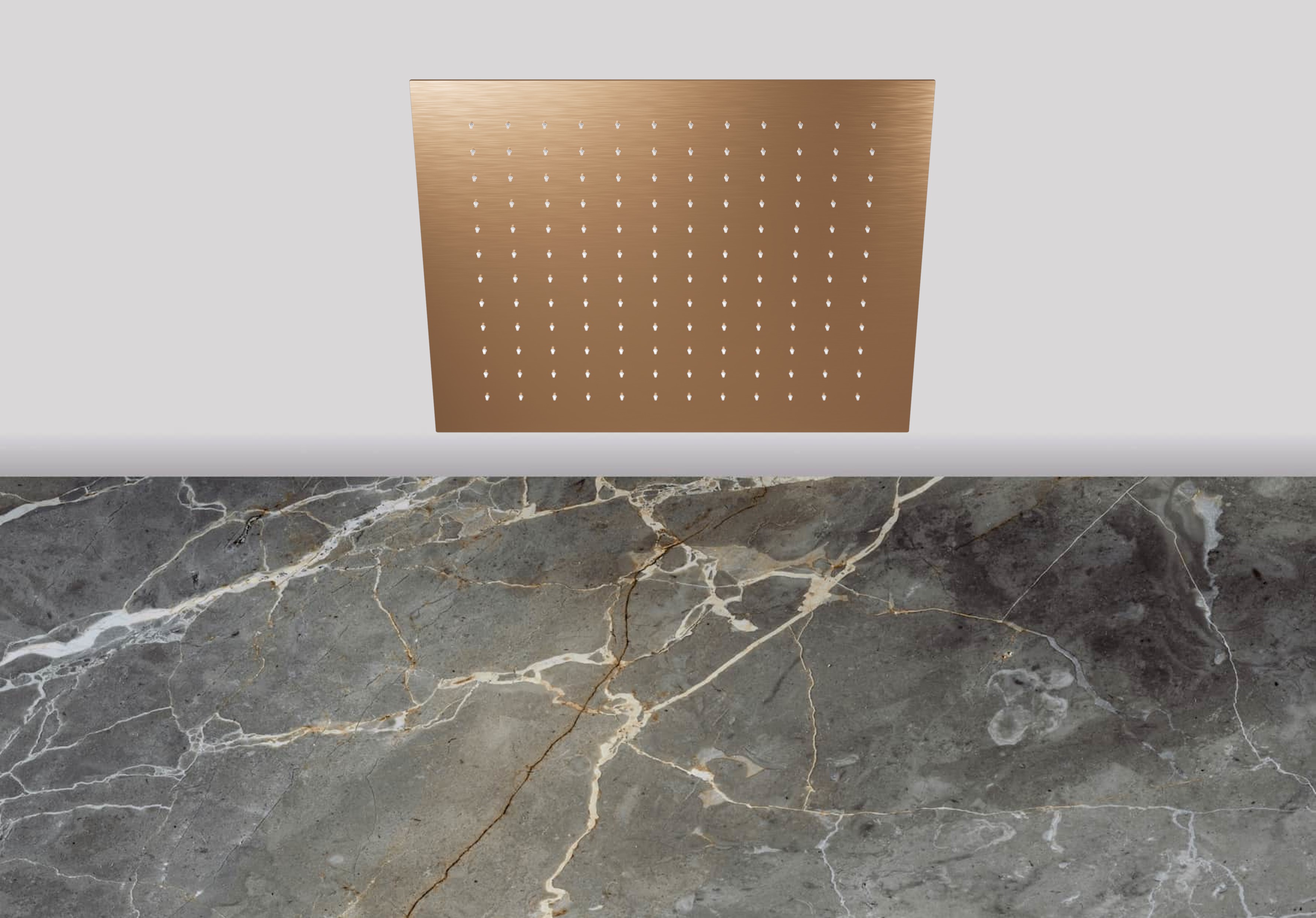 Lagoo Nesso Hoofddouche Easy Peasy 440 x 440 m. Easy Fix systeem N8211BK Brushed Copper PVD