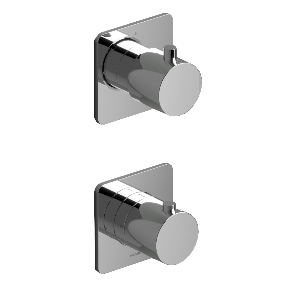 Hotbath Gal afbouwdeel inbouw thermostaat 2-weg omstel GL7009EXTCR Chroom