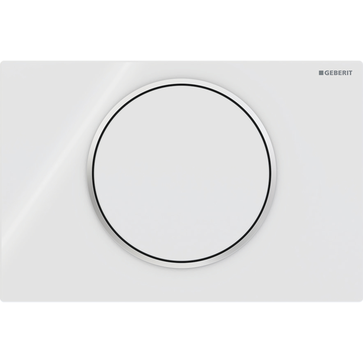 Geberit Sigma10 bedieningsplaat 2- toets round wit - chroom - wit 115.758.KJ.5