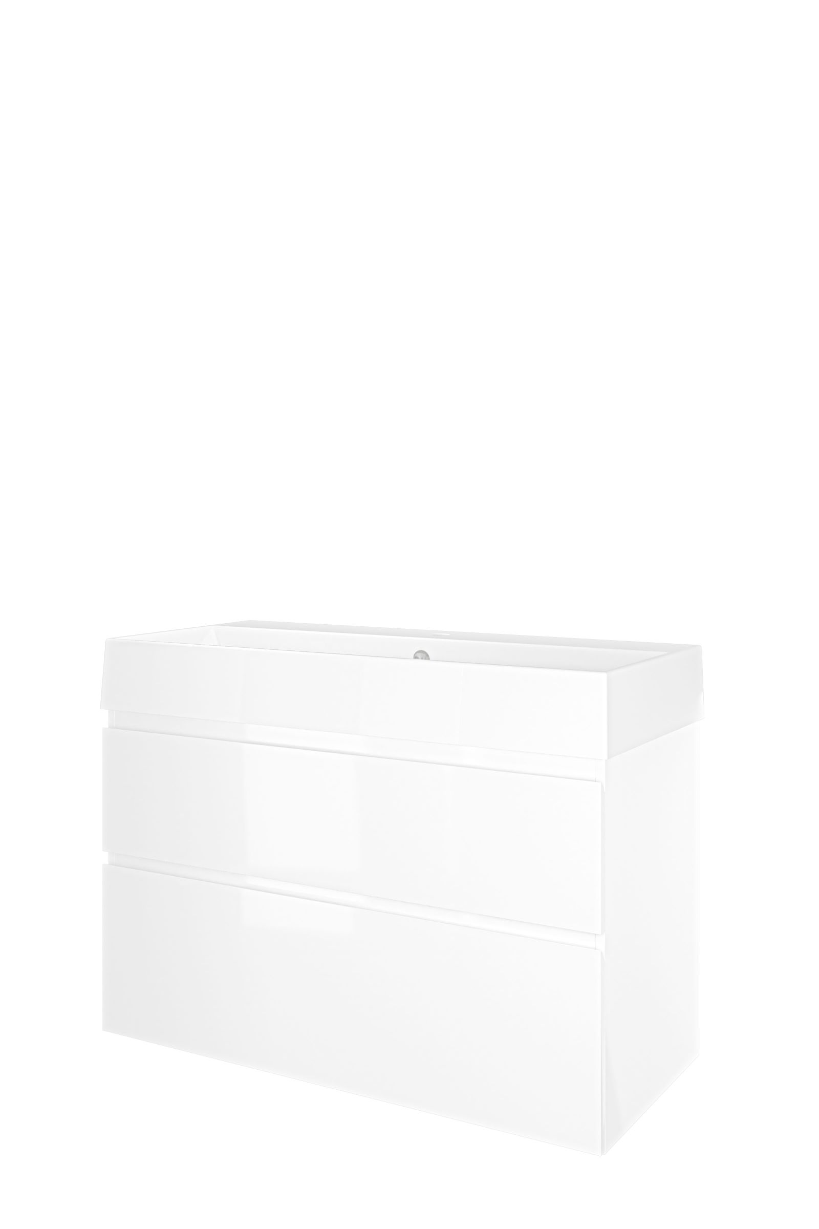 Proline set porselein Loft wast. met 1 krgt. en onderk. a-sym. 1815554 Glans wit/Glans wit H700xB1000xD460