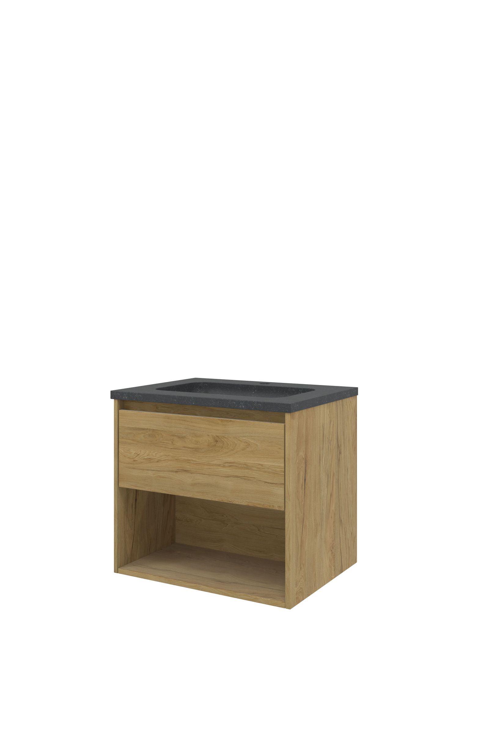 Proline set hardsteen Elegant wast. met 1 krgt. en onderk. met schap 1815612 Ideal oak/Blue stone H545xB600xD460