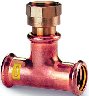 VSH XPress koper gas T stuk binnendraad 28x3/4x28 4804888