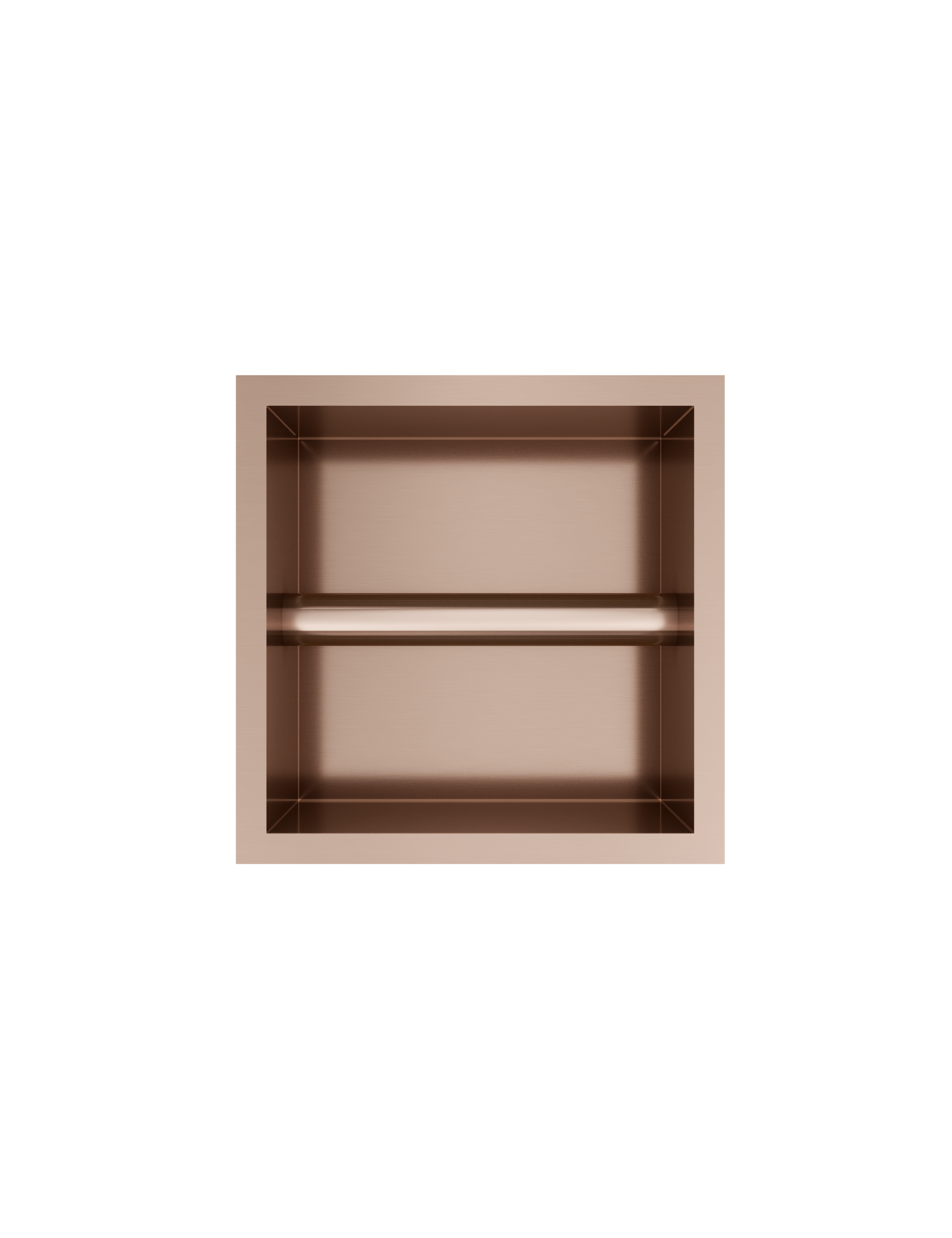 Hotbath More inbouw toiletrol houder 16x16x12.6cm PH016BCP Geborsteld koper PVD