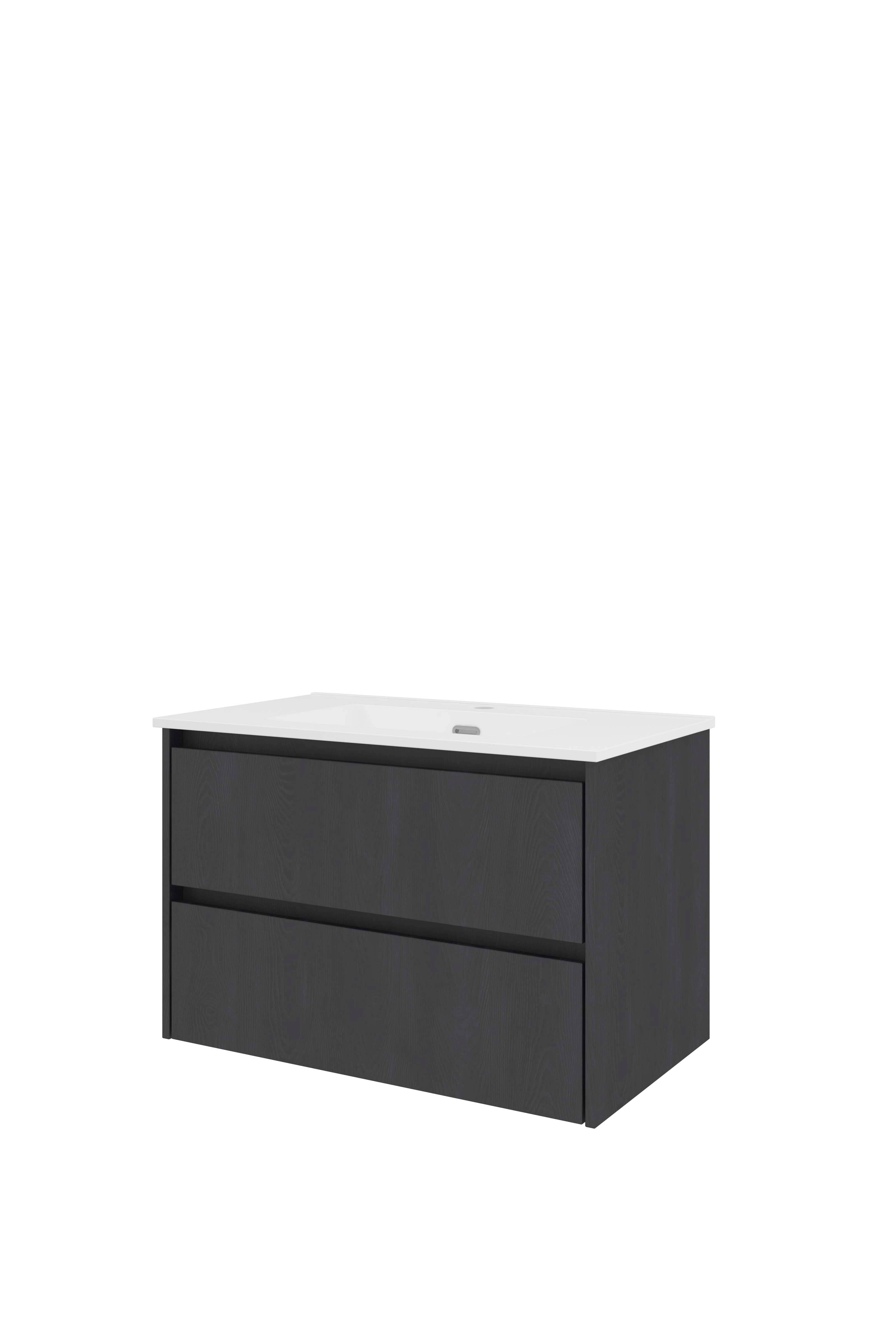 Proline Set porselein Elegant wast. met 1 krgt. en onderkast sym. 1815137 Black oak/Glans wit 800x460x540