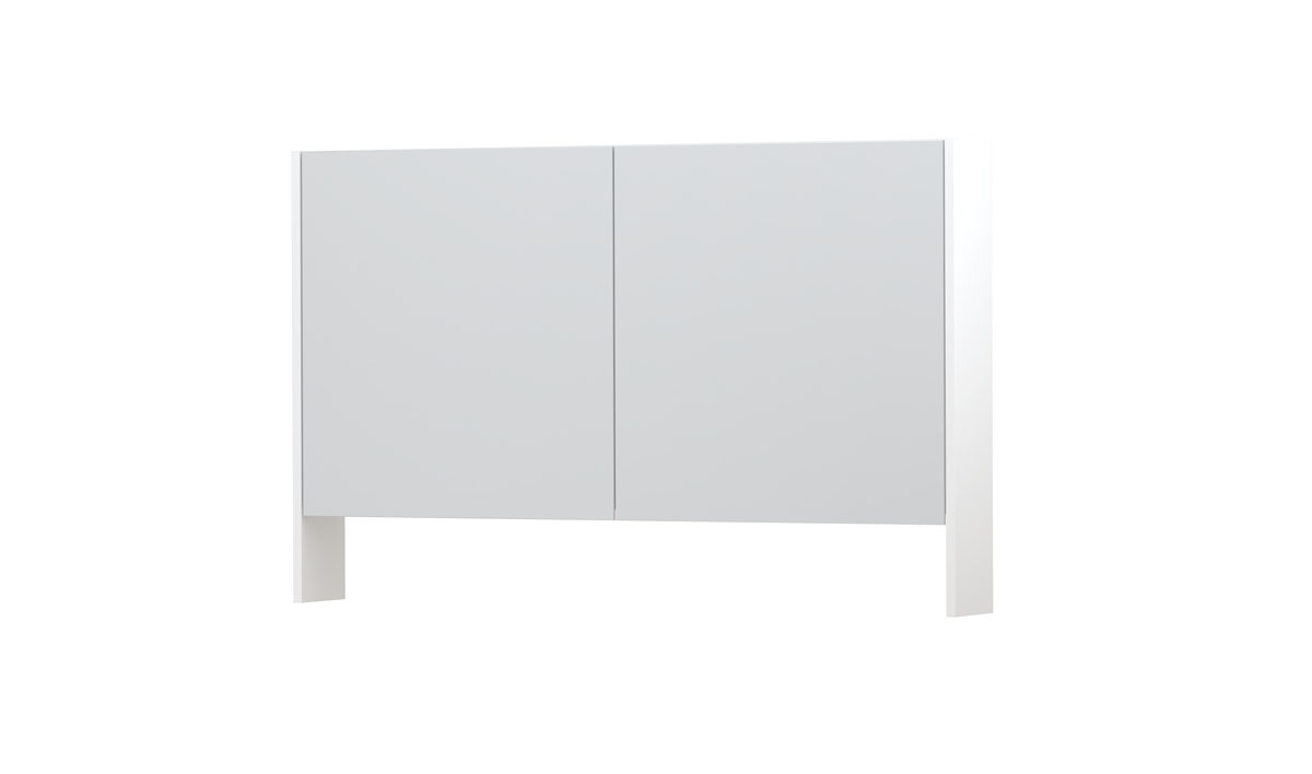 INK SPK3 spiegelkast m. dubbel gesp. 2 deuren icm open planchet en stop/schak. 1110251 m. wit H740xB1200xD140