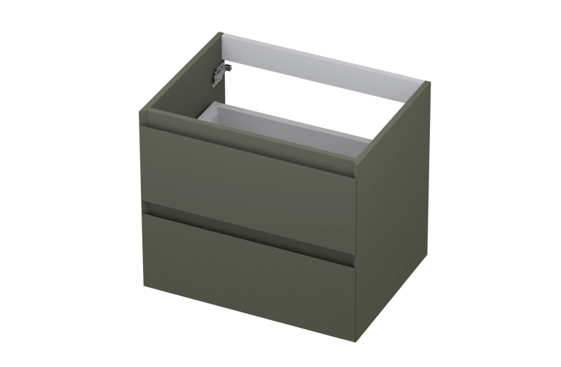INK onderkast 2 laden gr.loos gelakt 45gr 1240407 mat beton groen H520xB600xD450