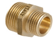 Messing verloopnippel 2x5/4