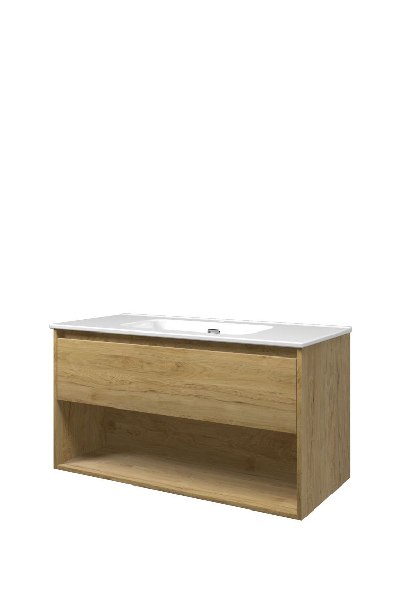 Proline set porselein Elegant wast. met 1 krgt. en onderk. met schap 1815052 Ideal oak/Glans wit H540xB1000xD460