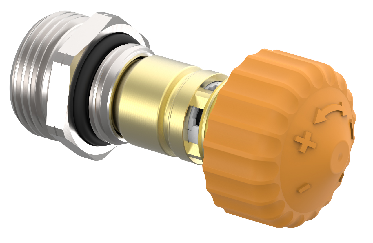 Heimeier Eclipse HF thermostatische insert met fitting 9340-00.301