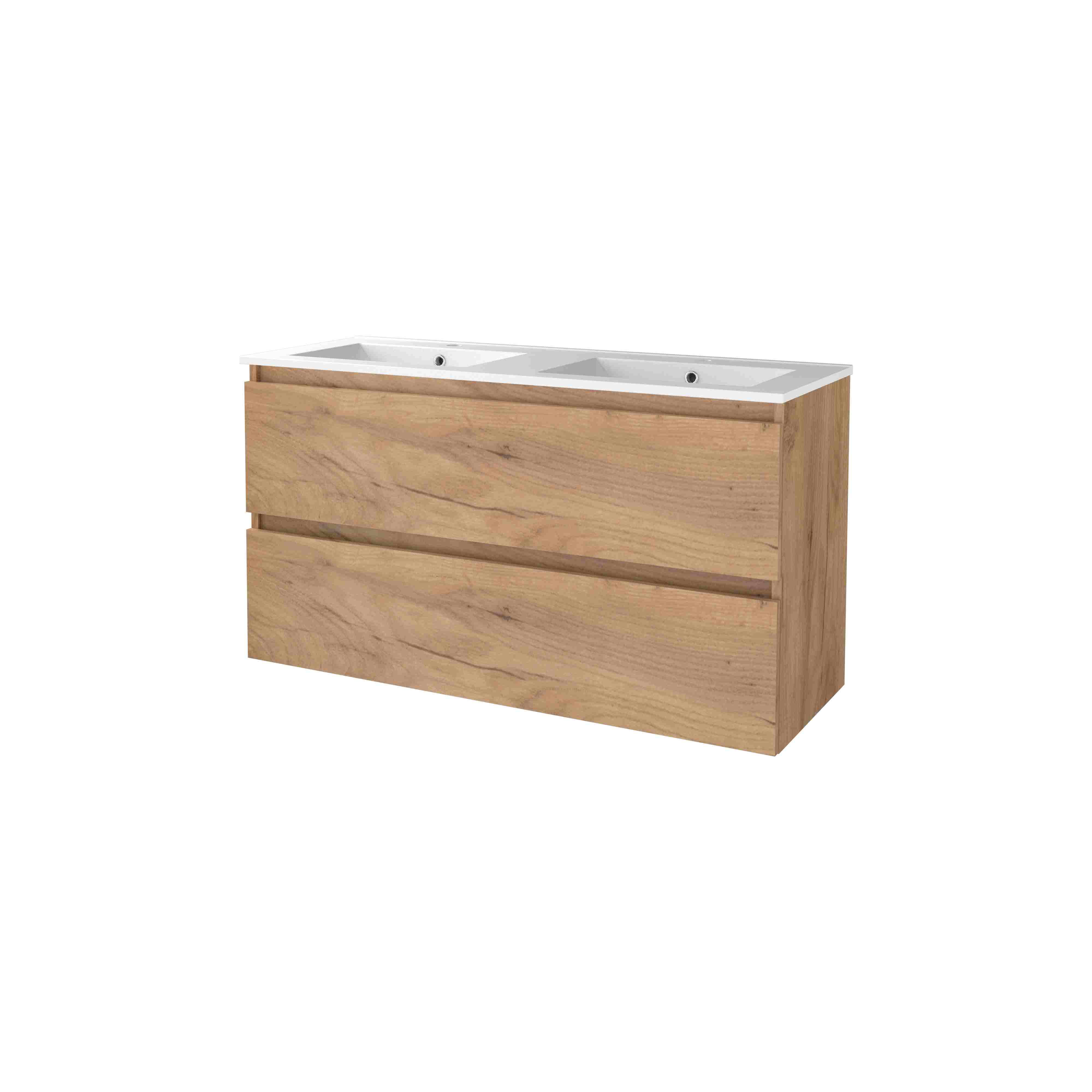 Basic Start 46 set 120x46cm greepl. 4 la keram. wast. 2 krgt S46GL120PWO Whisky Oak