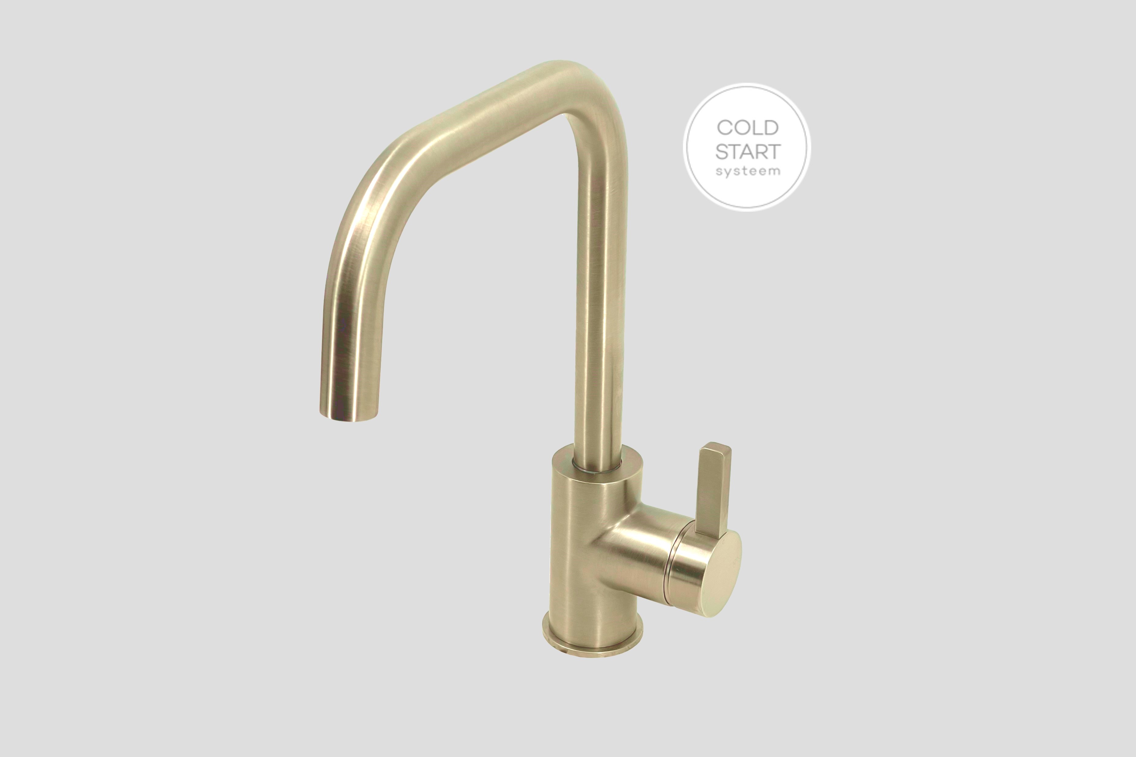 Lagoo Como Wastafelmengkraan m. hoge draaibare uitloop CM1110PG Brushed Champagne PVD
