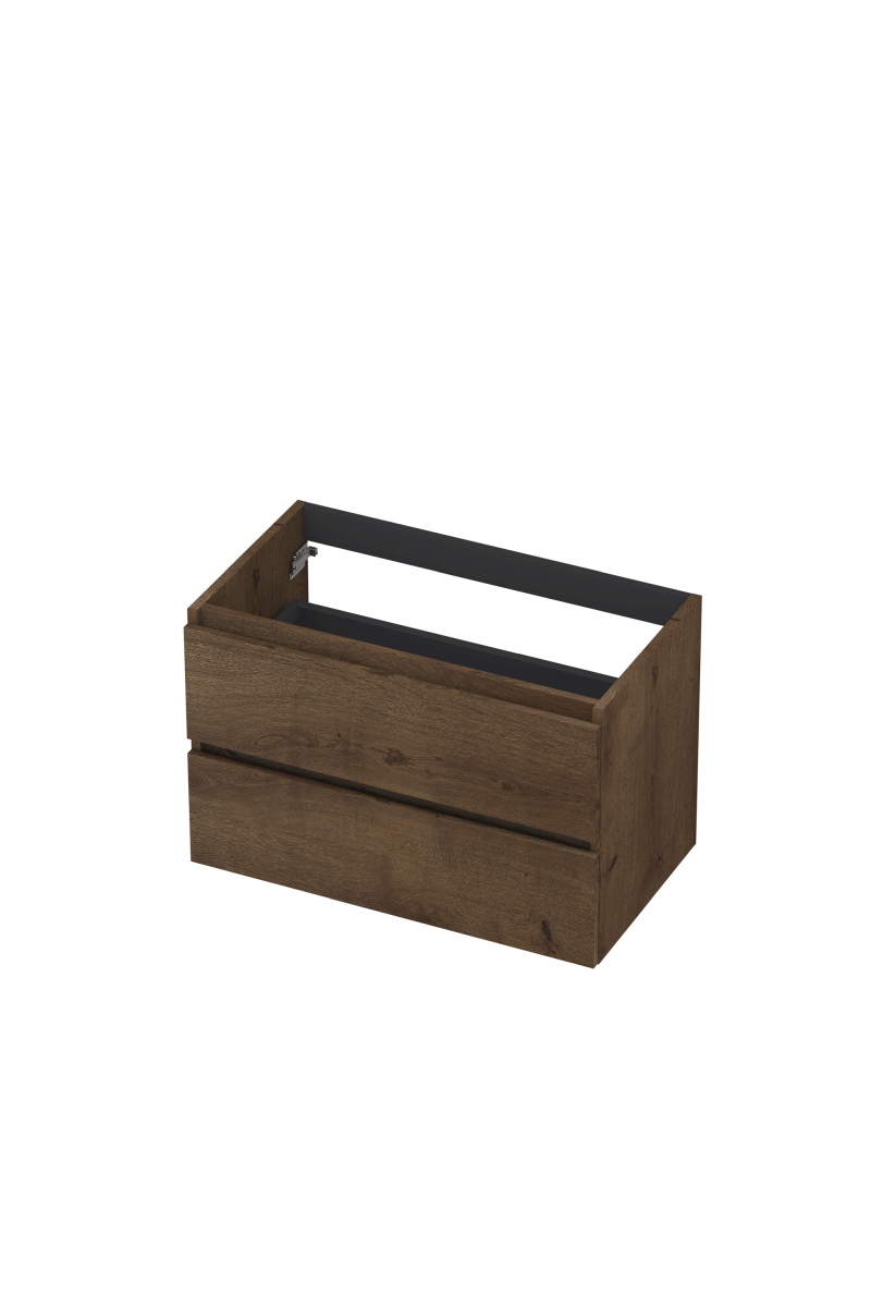 INK Fineer onderkast 2L gr.loos houten keerlijst fineer 1221423 Chocolate H520xB800xD450