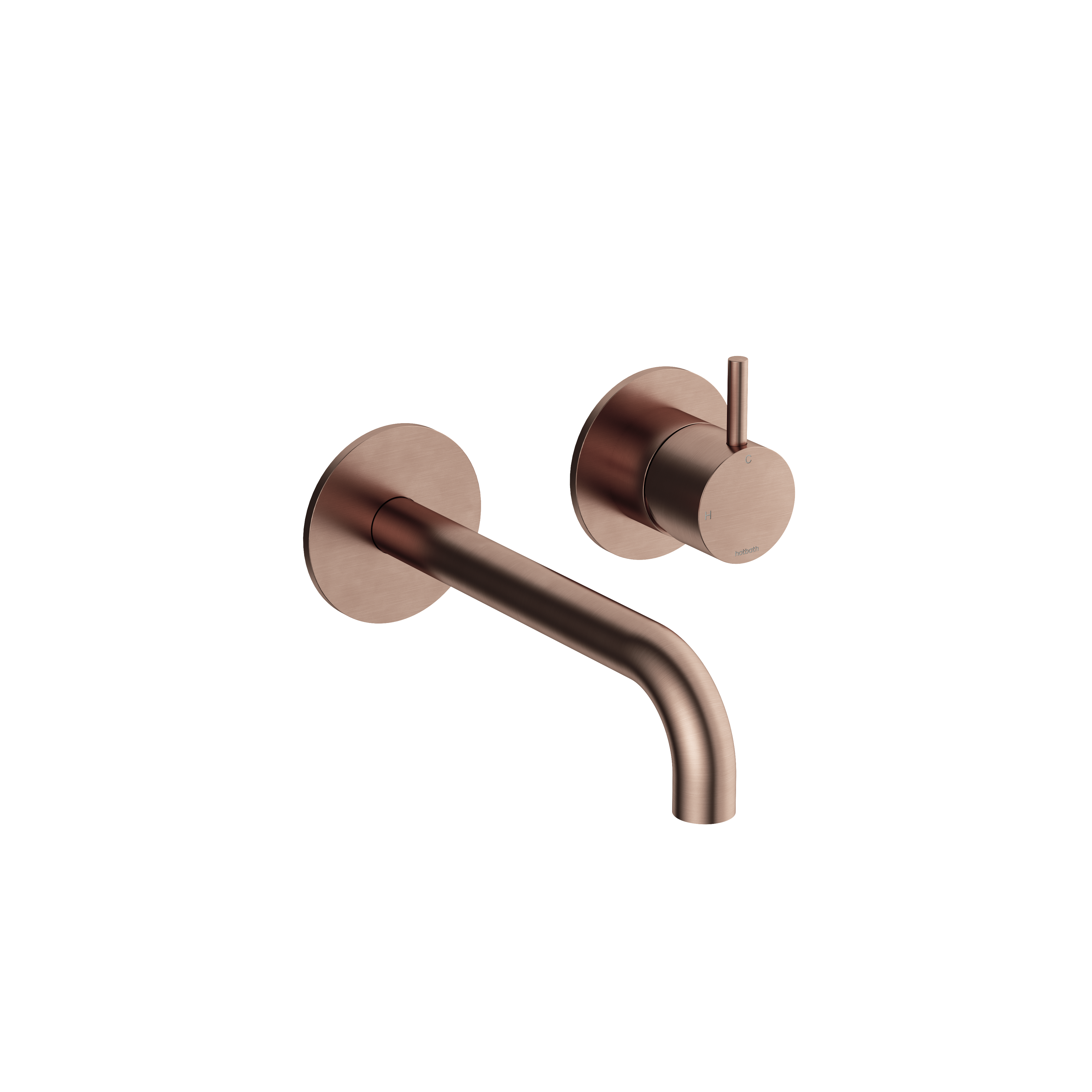 Hotbath Cobber afbouwdeel tbv inbouw wastafelkraan 18cm uitloop CB105EXT18BCP Geborsteld Koper PVD