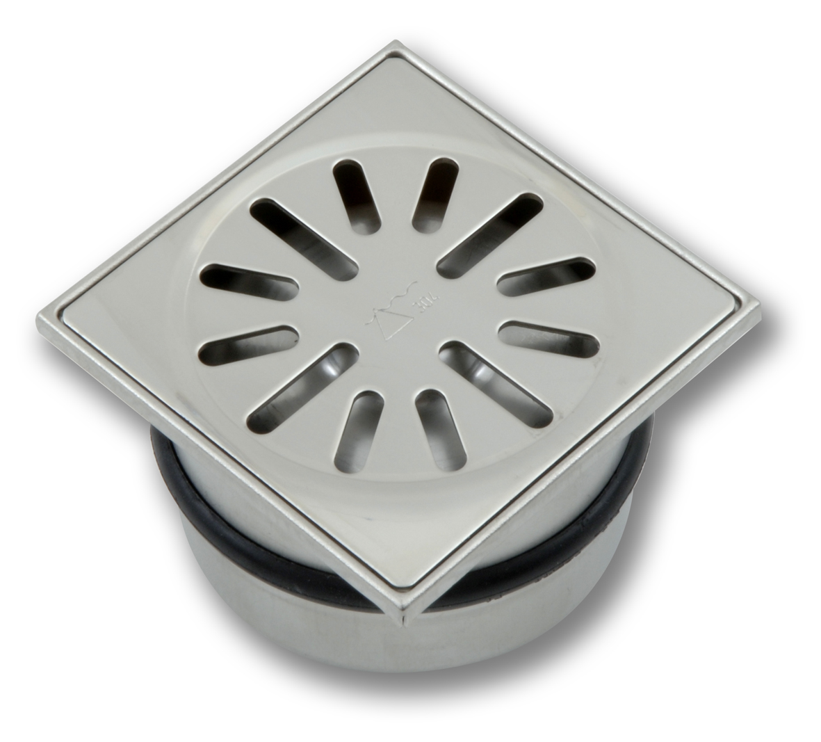 Aquaberg RVS put m/RVS rooster onder uitlaat 4410 10x10cm