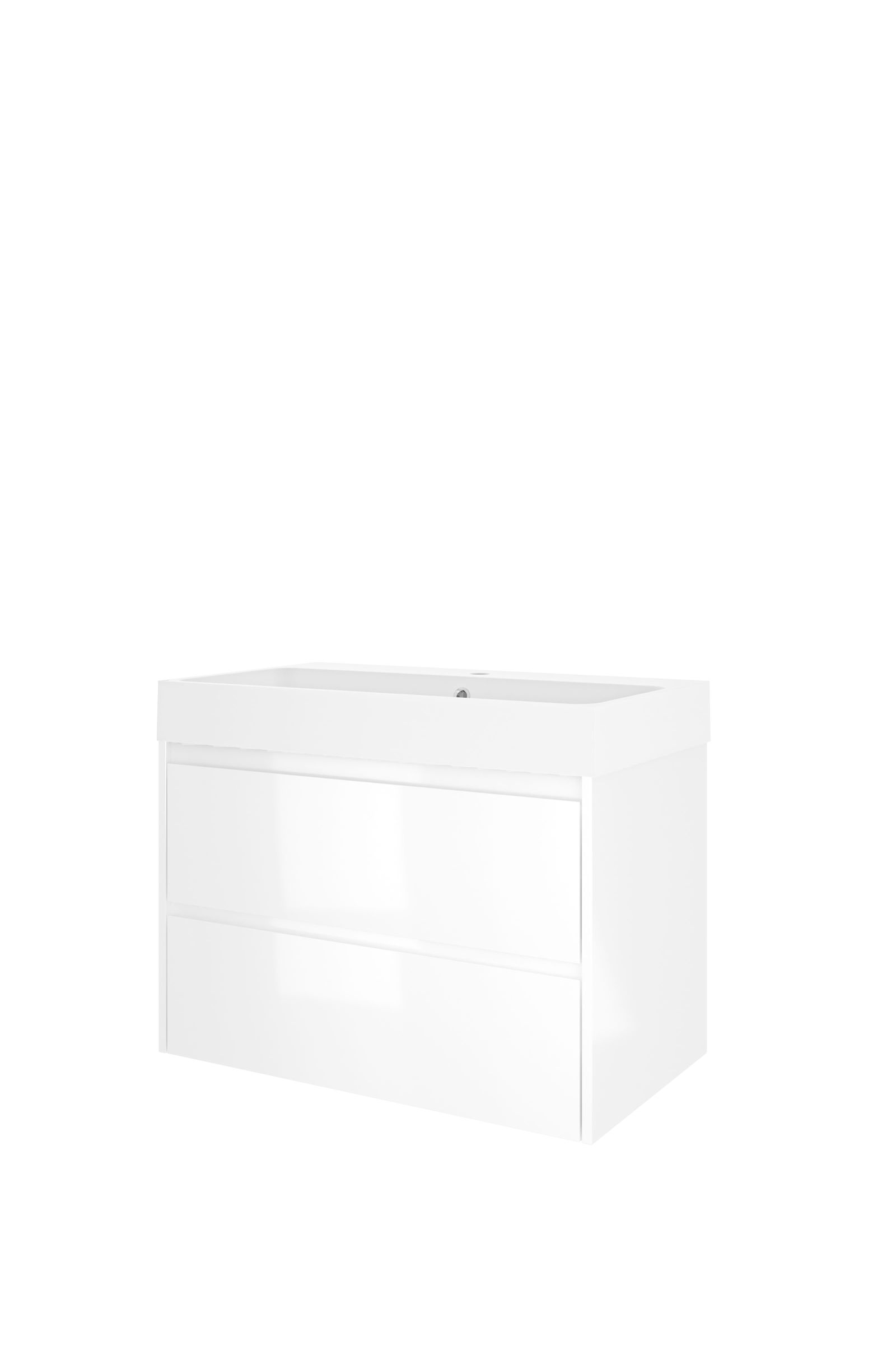 Proline set polystone Loft wast. met 1 krgt. en onderk. sym. 1816874 Glans wit/Mat wit H620xB800xD460
