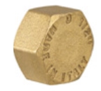 Messing dop 3/4 binnendraad