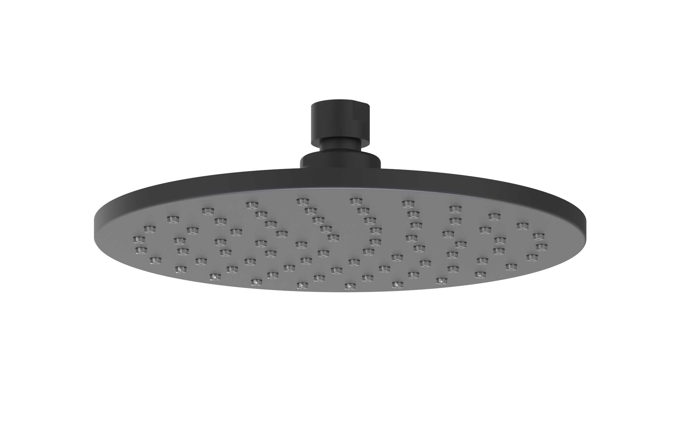 IVY Toebehoren Hoofddouche medium 20cm met antikalk nozzels 6900652 Mat zwart PED