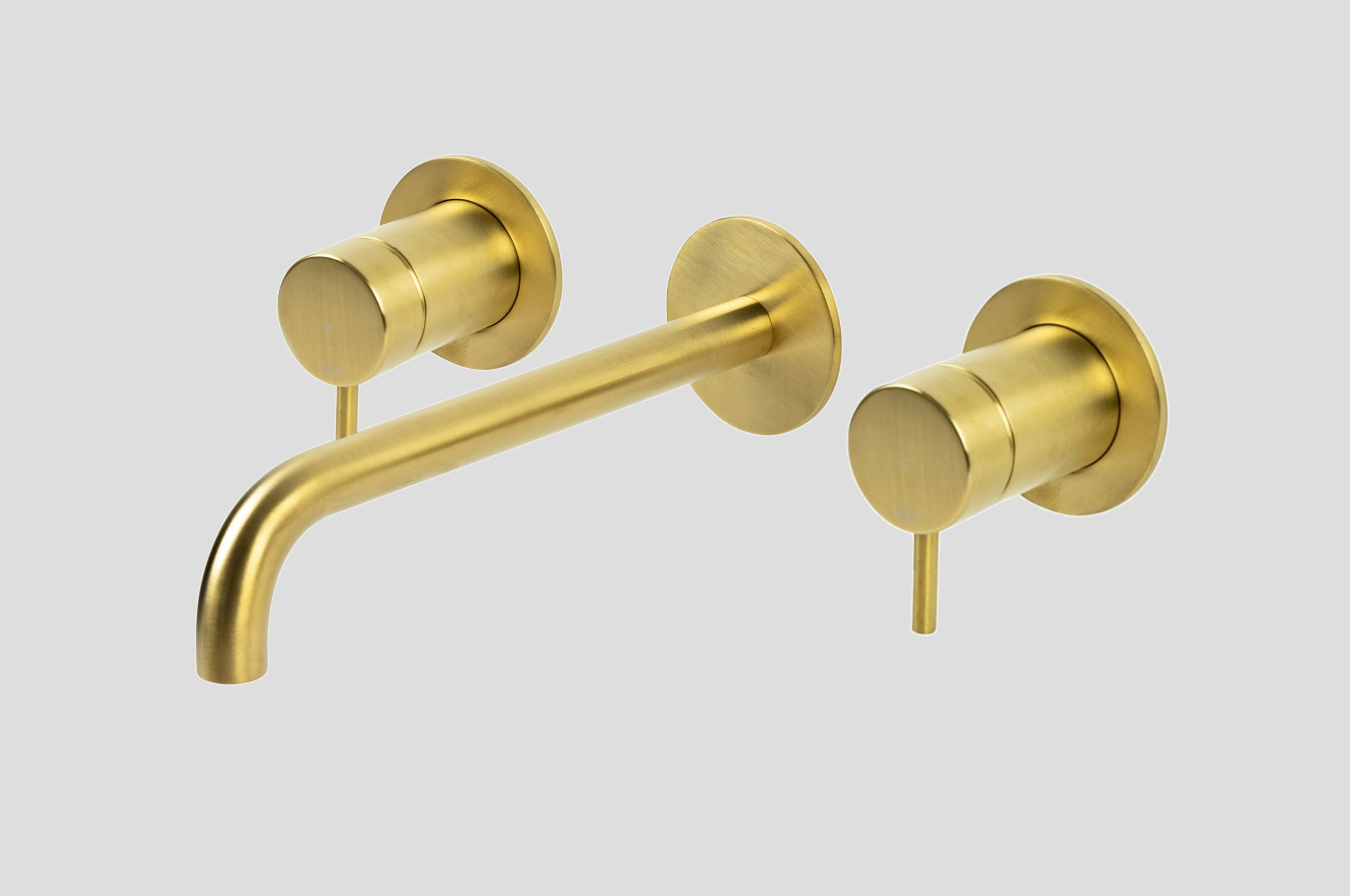 Lagoo Garda inbouw wastafelmengkraan 2 greeps afb.deel met uitloop 22 cm G1204-22BB Brushed Brass PVD