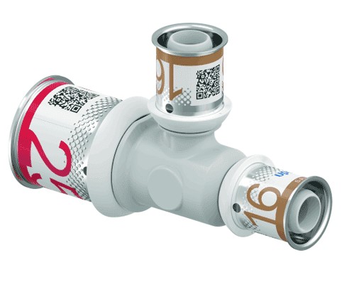 Uponor Composiet pers verloop T stuk 25x16x16 1039953