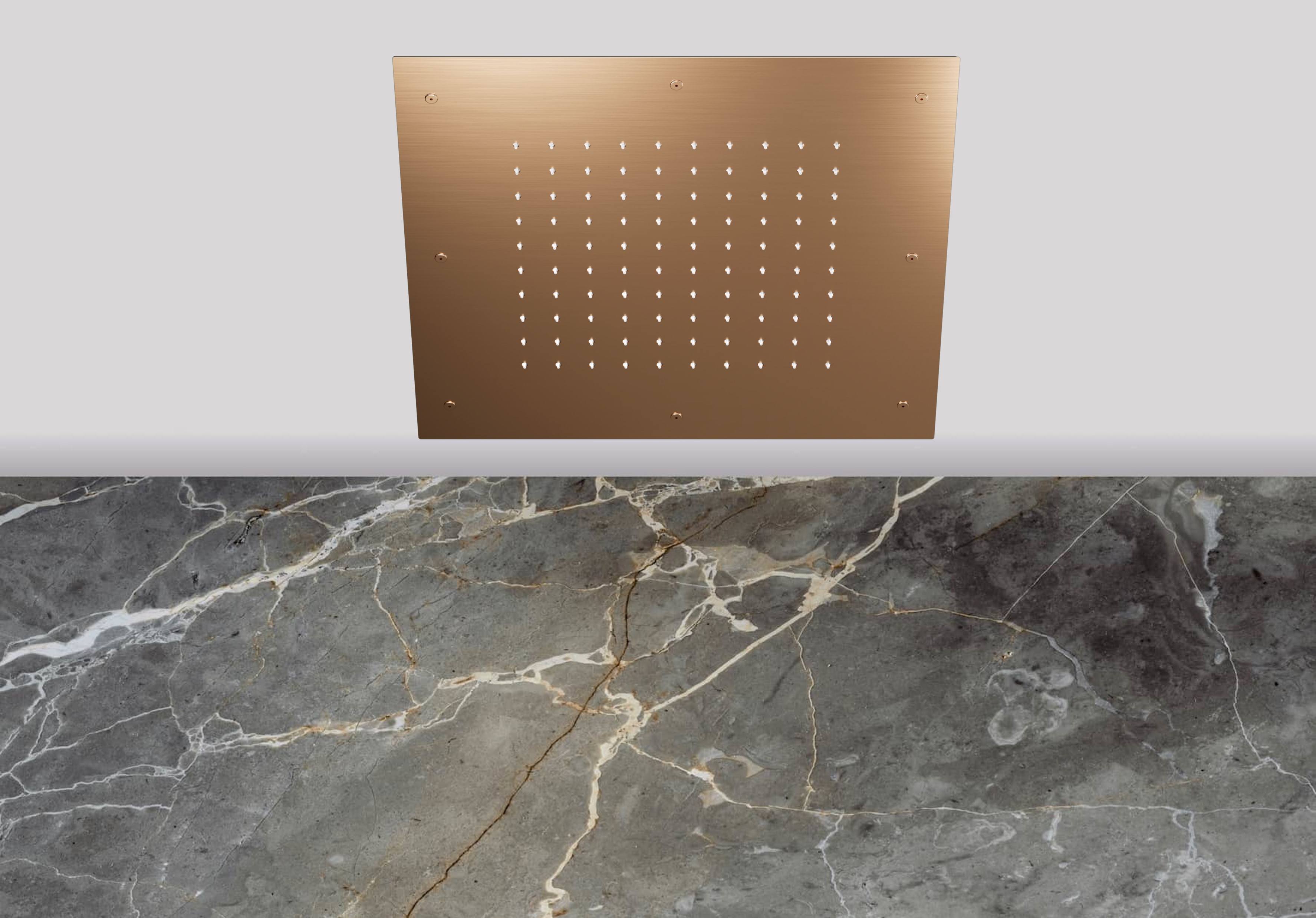 Lagoo Nesso Hoofddouche Showerlicious 430 x 430 N8231BK Brushed Copper PVD