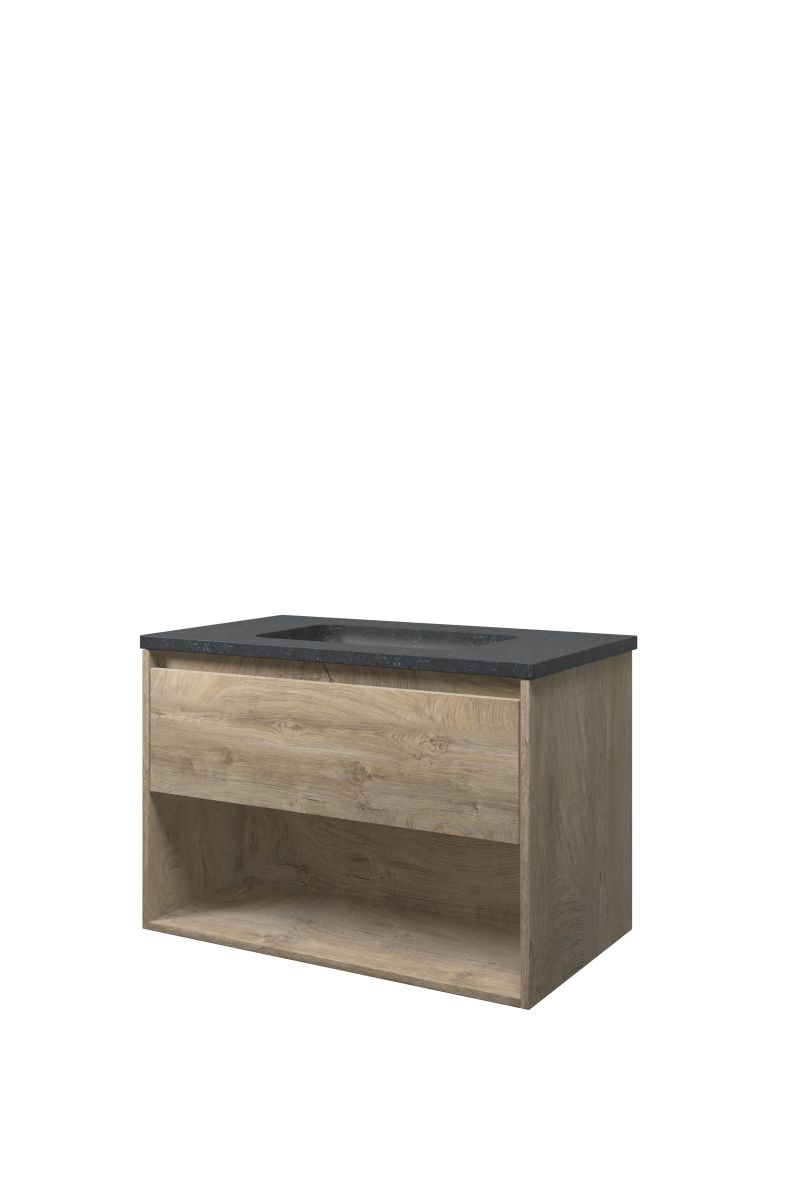 Proline set hardsteen Elegant wast. z. krgt. en onderk. met schap 1815621 Raw oak/Blue stone H545xB800xD460