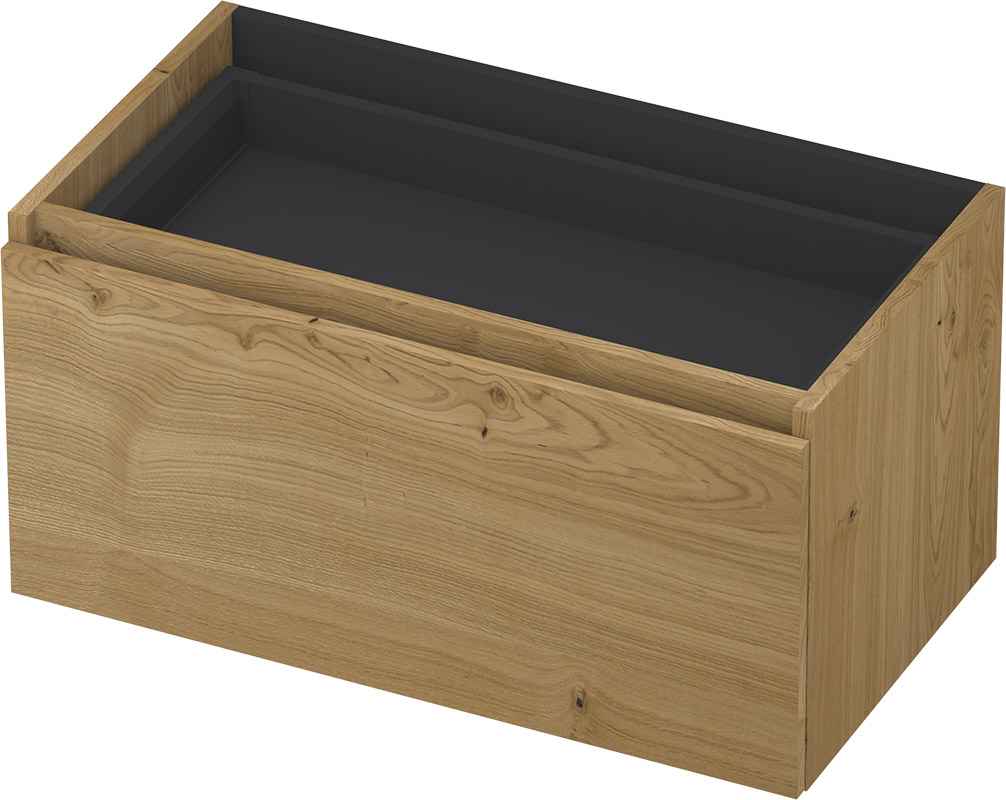 INK Fineer onderkast 1L m. binnenla gr.loos houten keerlijst fineer z. uitsparing 1221320Z Natur H400xB800xD450