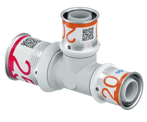 Uponor Composiet pers verloop T stuk 25x20x20 1039956