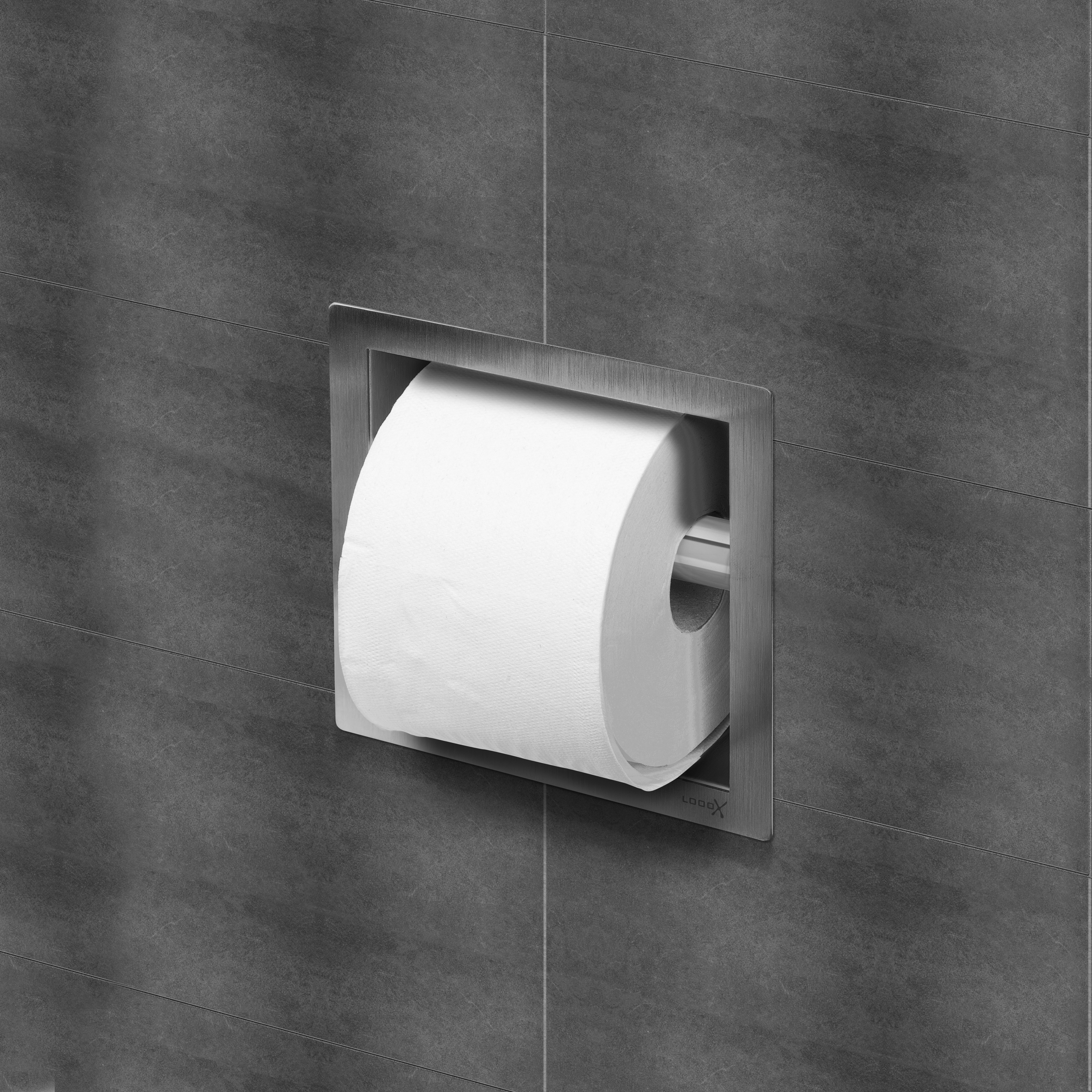 DSI RVS inbouw WC rolhouder vierkant 2027