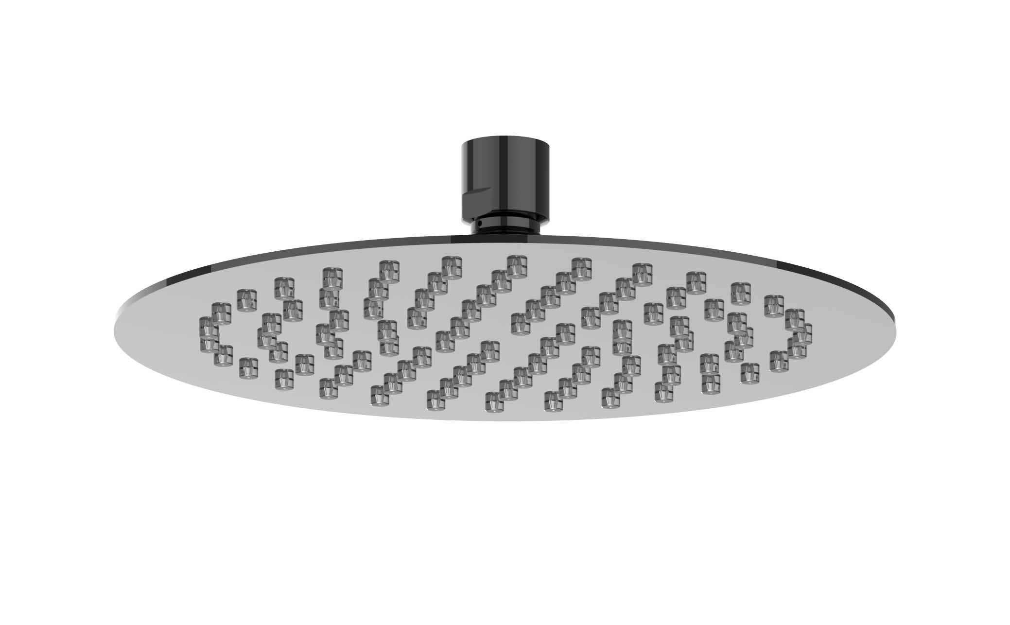 IVY Toebehoren Hoofddouche slim 20cm antikalk nozzels Eco-air 6900507 Zwart chroom PVD