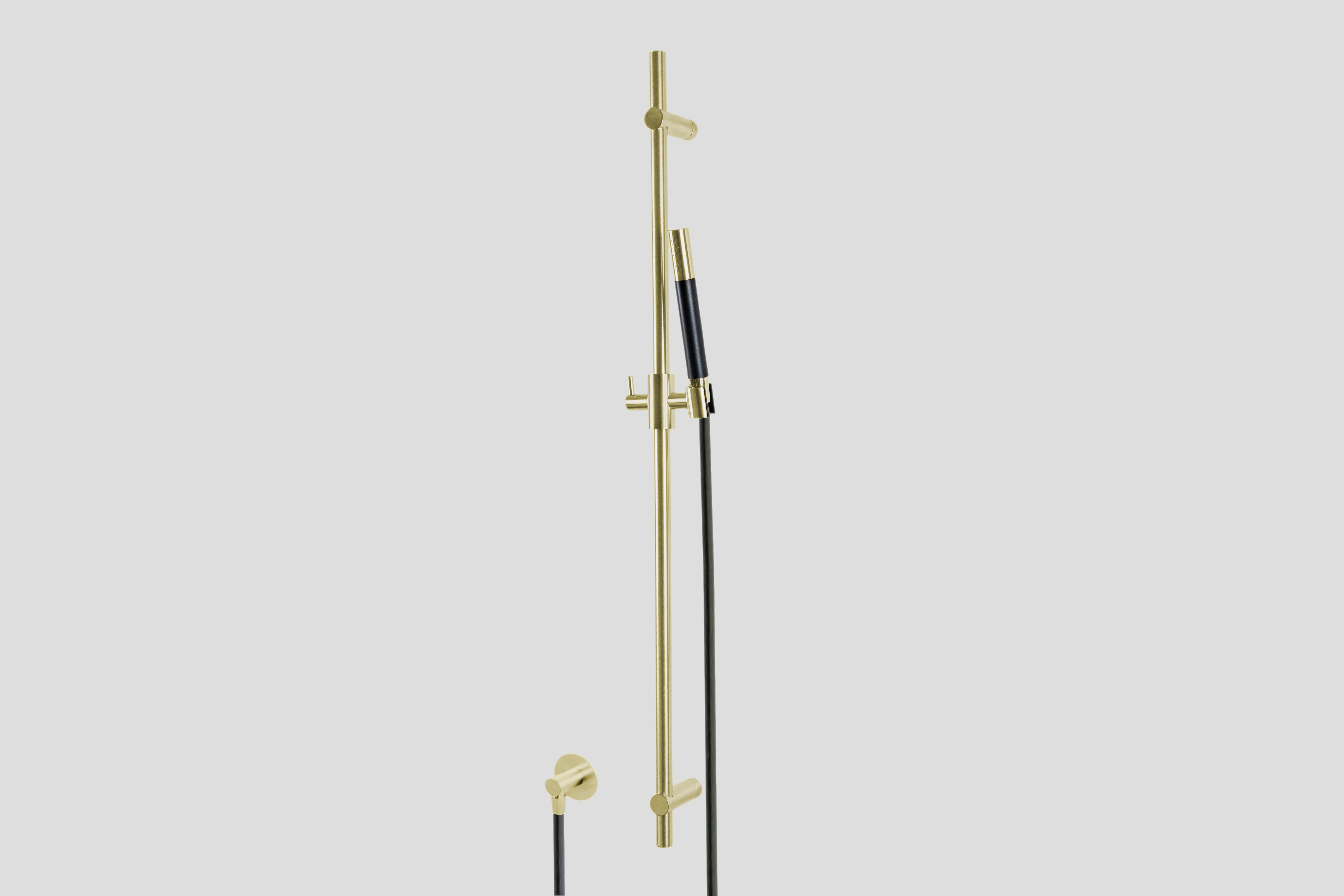 Lagoo Garda Glijstang messing m. wanduitlaat handdouche staaf en doucheslang G5210PG Brushed Champagne PVD