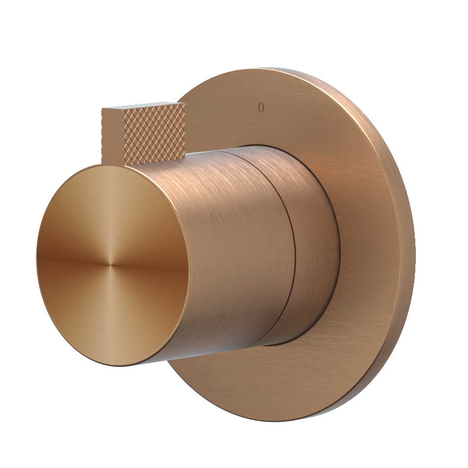 IVY Tribe Afbouwdeel flow-through inbouwstopkraan symmetry 6201233 RVS316 gebr. mat koper PVD