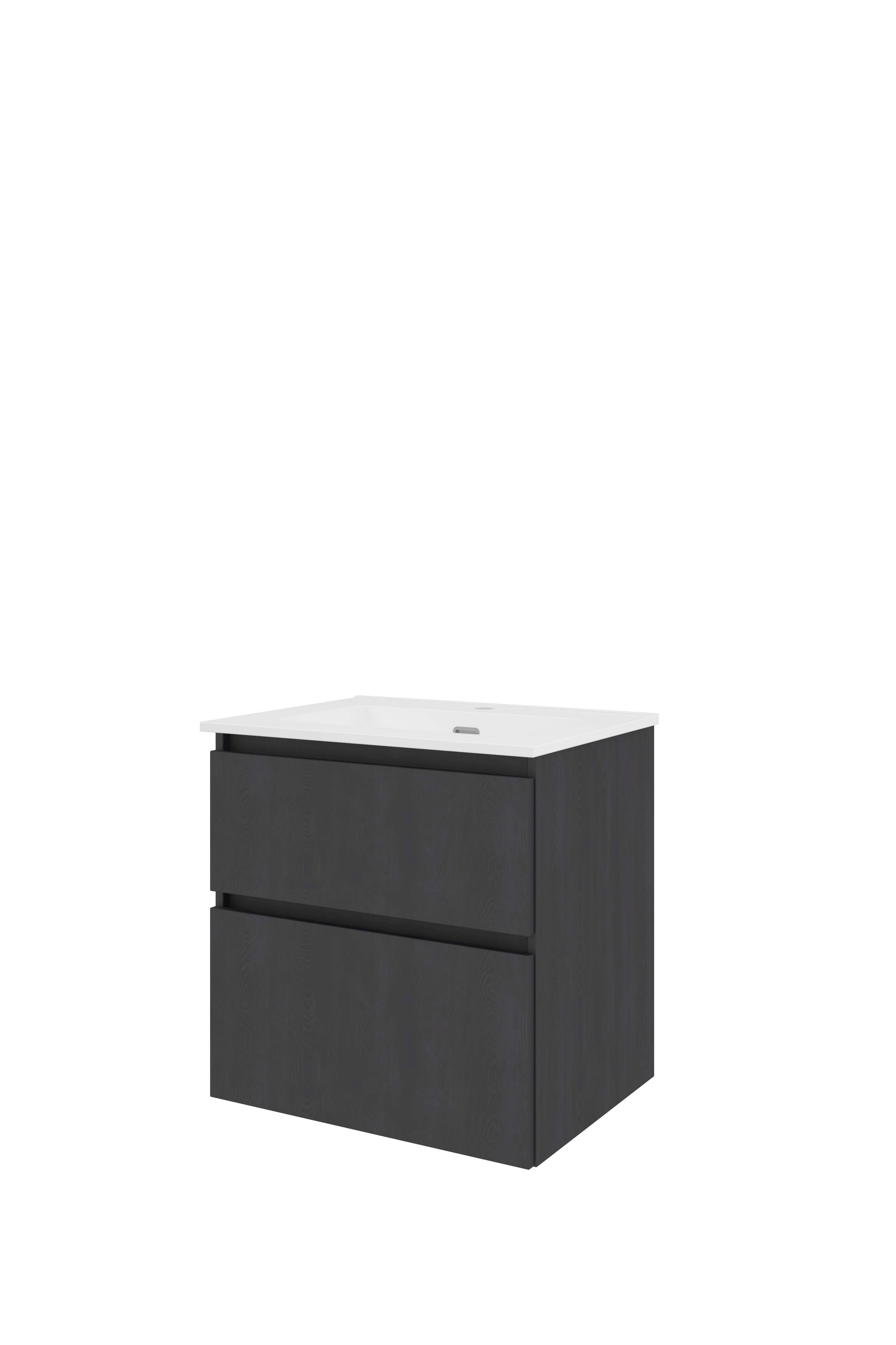 Proline Set porselein Elegant wast. met 1 krgt. en onderkast a-sym. 1815217 Black oak/Glans wit 600x460x620