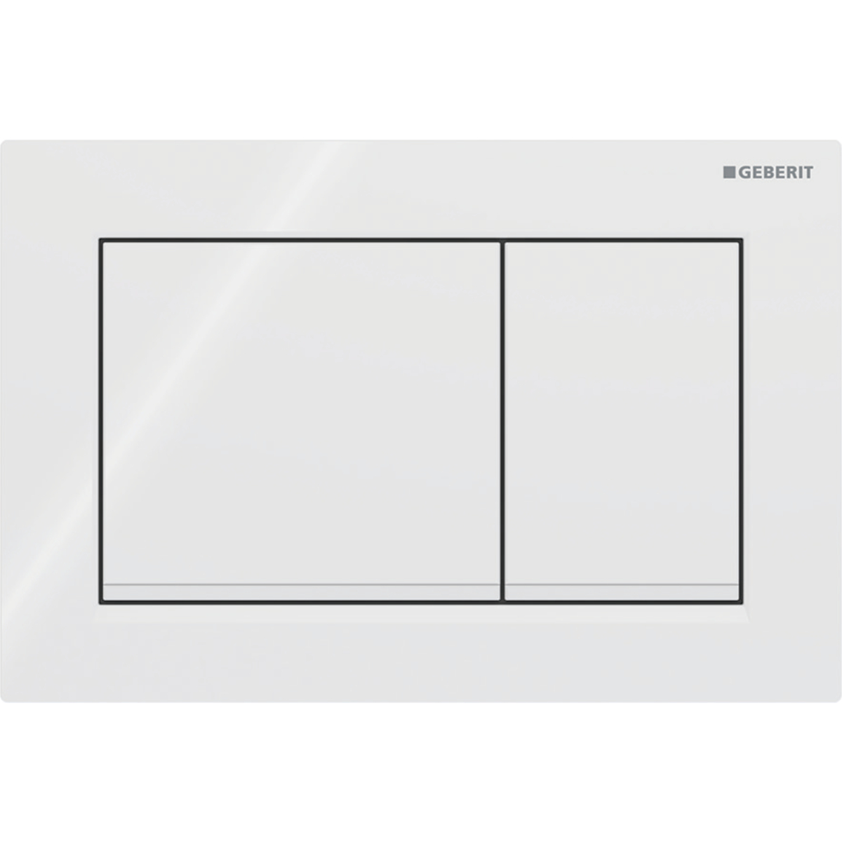 Geberit Omega20 bedieningsplaat 2- toets square wit - matwit - wit 115.080.11.1
