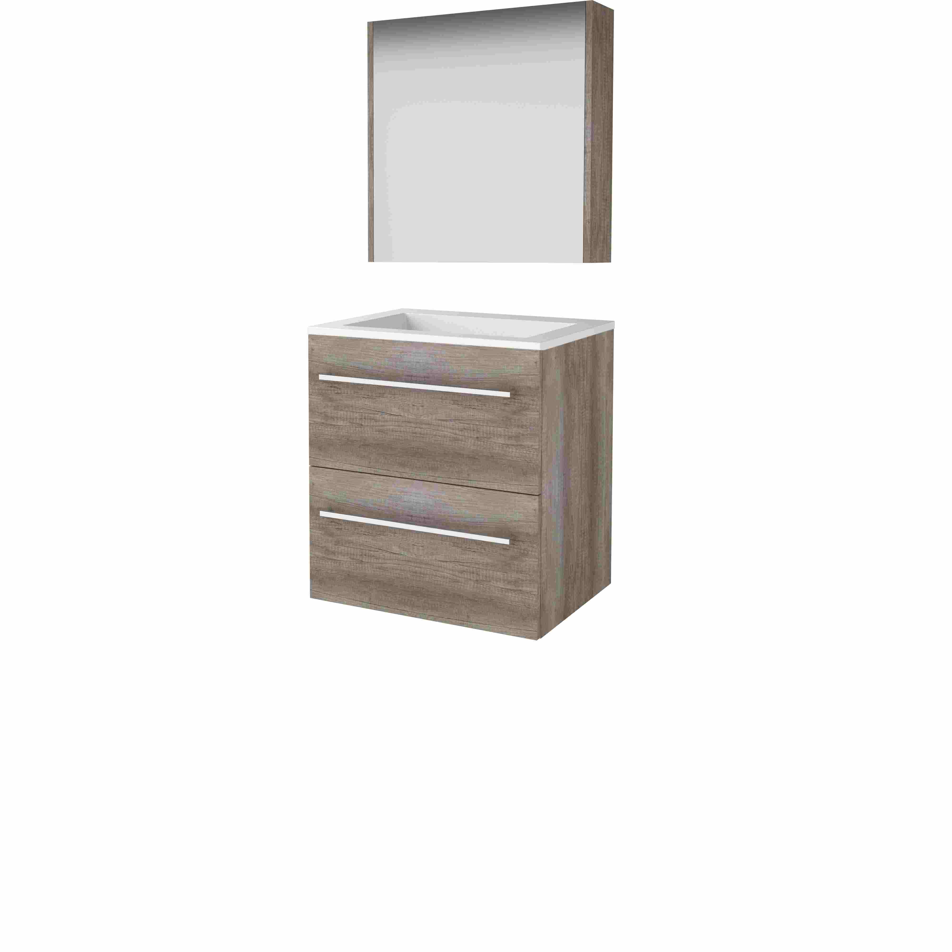 Basic Comfort 46 set 60x46cm met gr. 2 la Acryl wast. 0 krgt. incl. kast C46GR60A0SO Scotch Oak