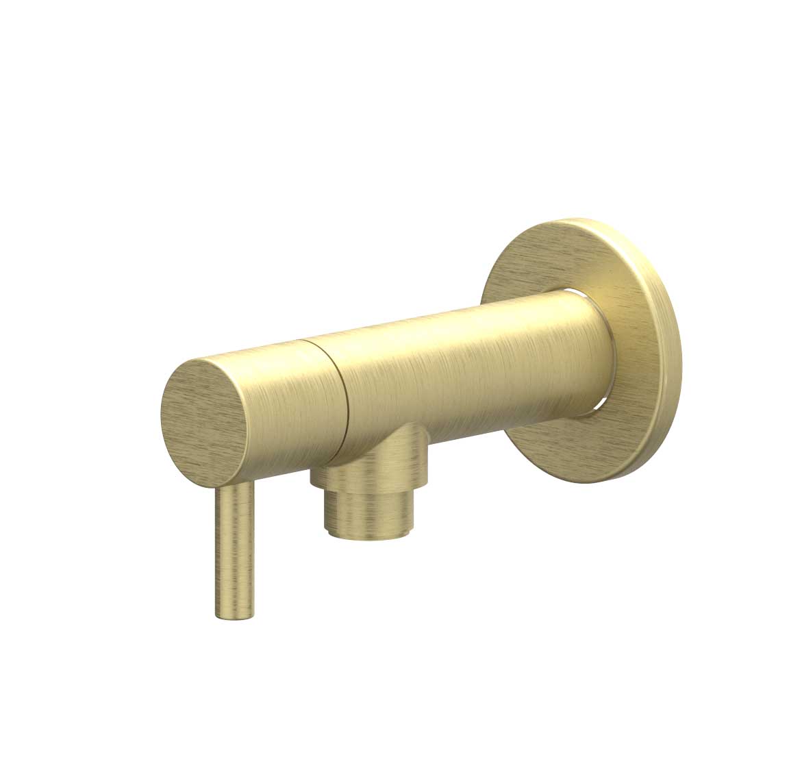 IVY Toebehoren Hoekstopkraan 1/2 3/8 6901904 gebr. mat goud PVD